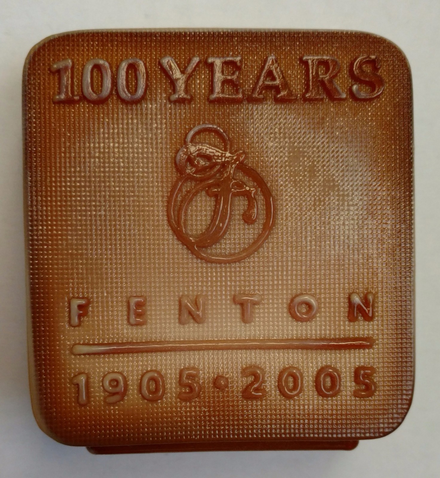 Limited Edition Fenton Chocolate Glass Logo 100 Anniversary 2005 Only 300 made