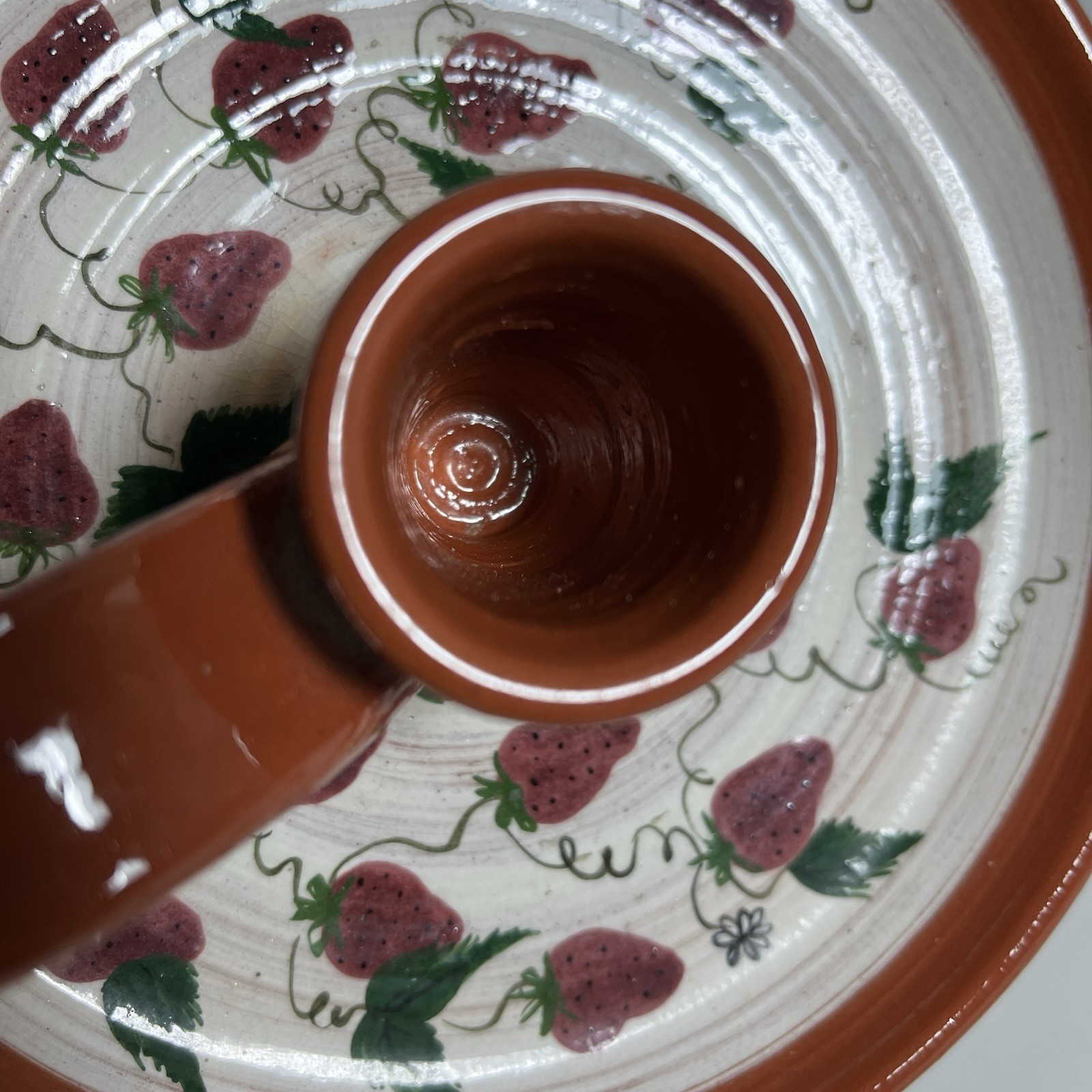 Nancy Anderson Strawberry Candlestick Holder 1978 Pres. Carter Egypt Peace Talks