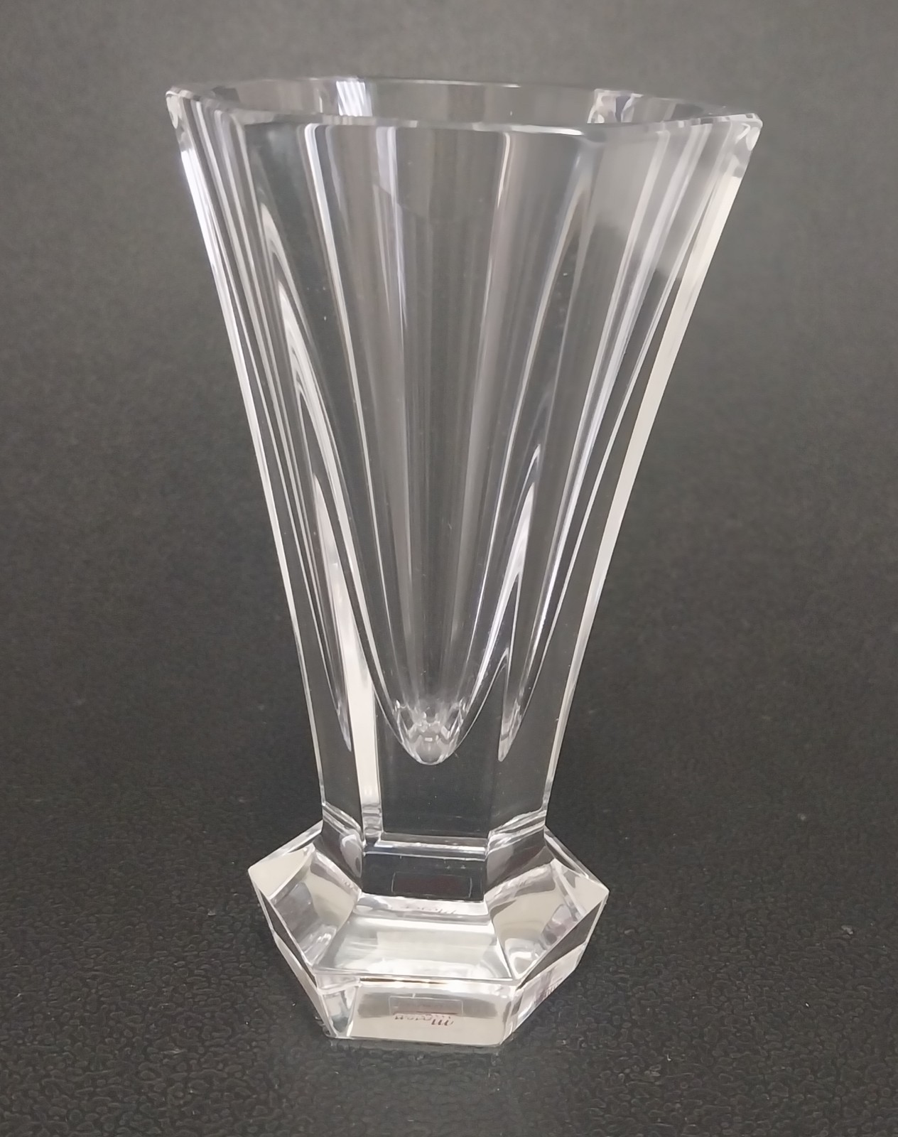 Moser “Unity” Clear Lead Free Crystal Cut Vase