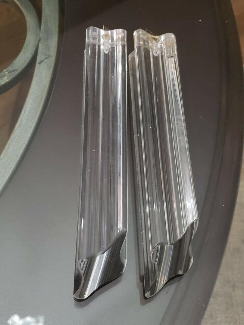 PAIR Murano Crystal Replacement Prism 6″ Quatro Quadriedri Venini Chandelier