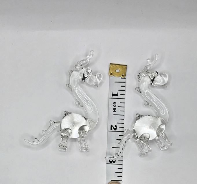 Vintage 1990s Glass Blown Dragons Artisan Made In USA Ships Fast New Gift-Ready