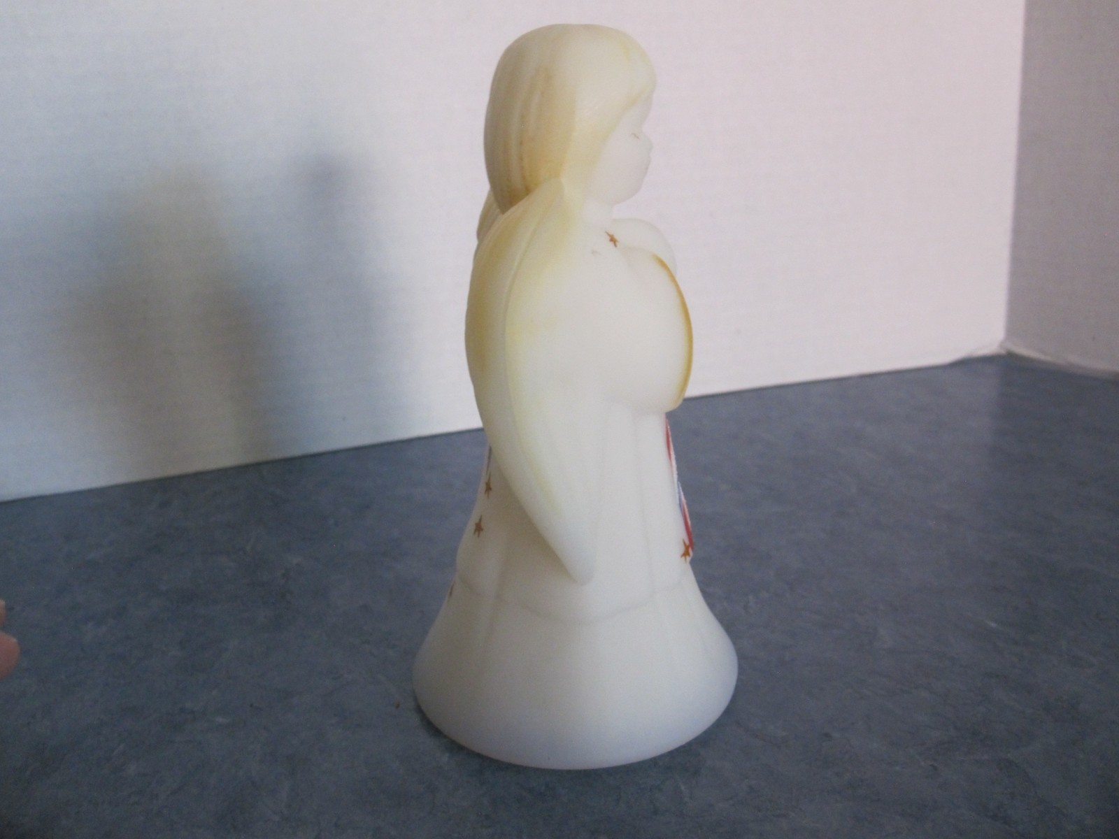 Fenton Signed Patriotic Angel 6″ w/Foil Sticker
