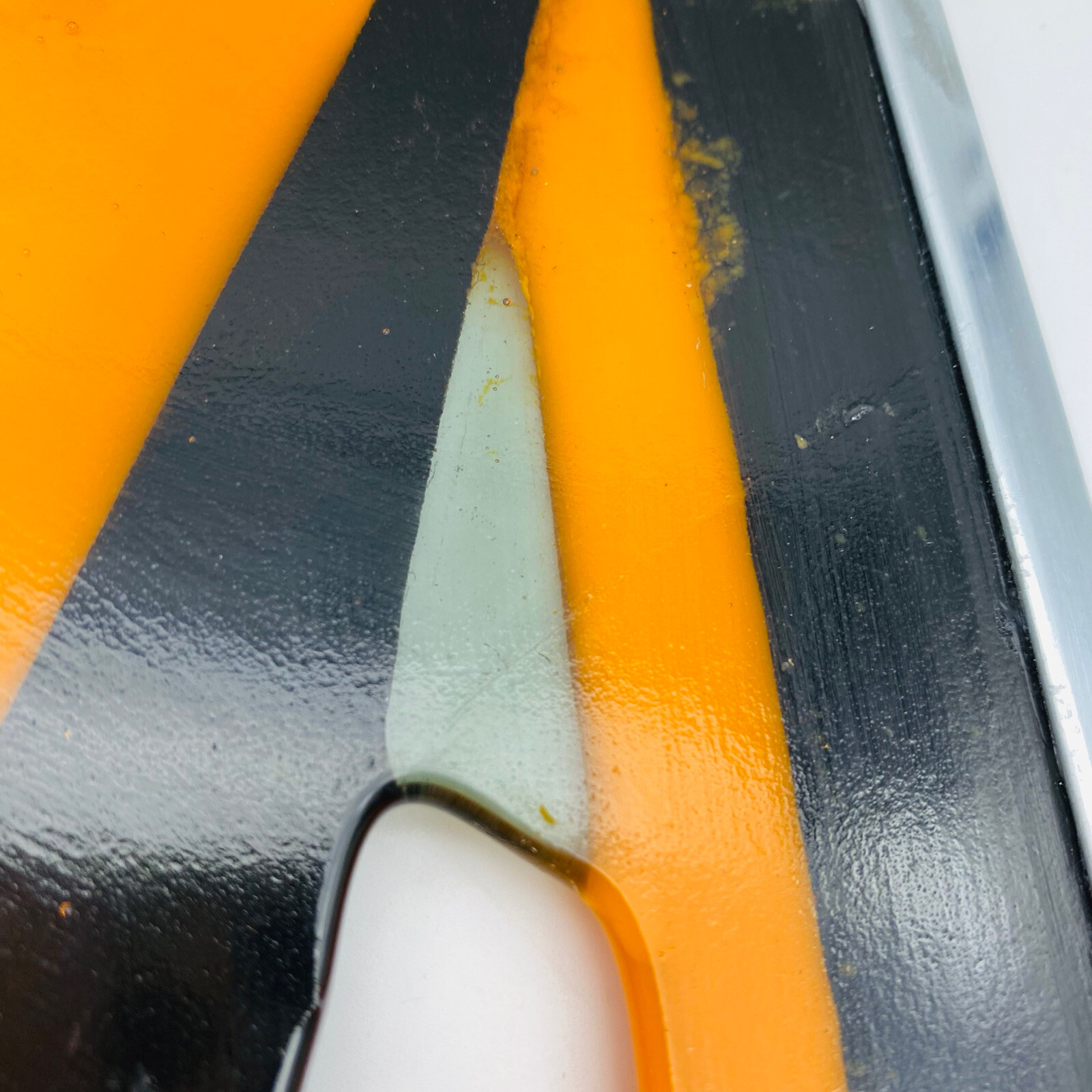 Stained Glass astrology arrow orange black