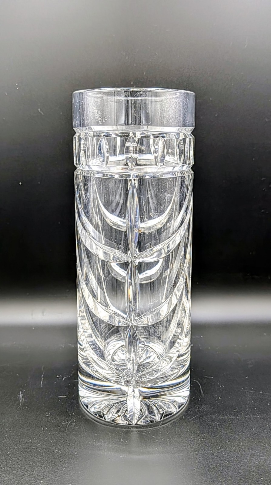 Waterford Crystal 10” Vase Cut Crystal Starburst & Fan Pattern Ireland