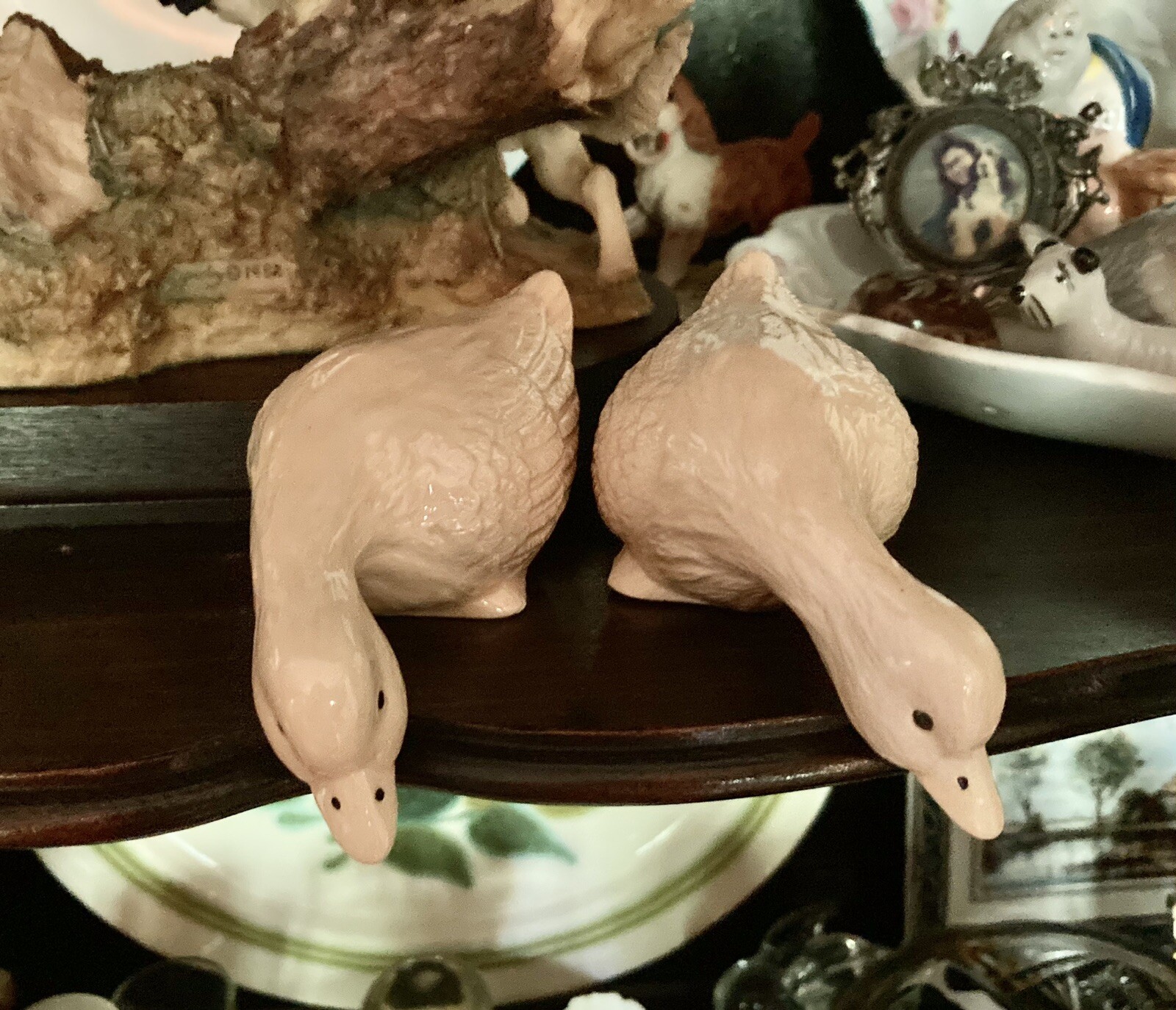 Very Curious Nosy Ducks 5-3/4” Lg x 2-1/4” x 1-3/4” tall 2 Snoopy Ducks Ceramic