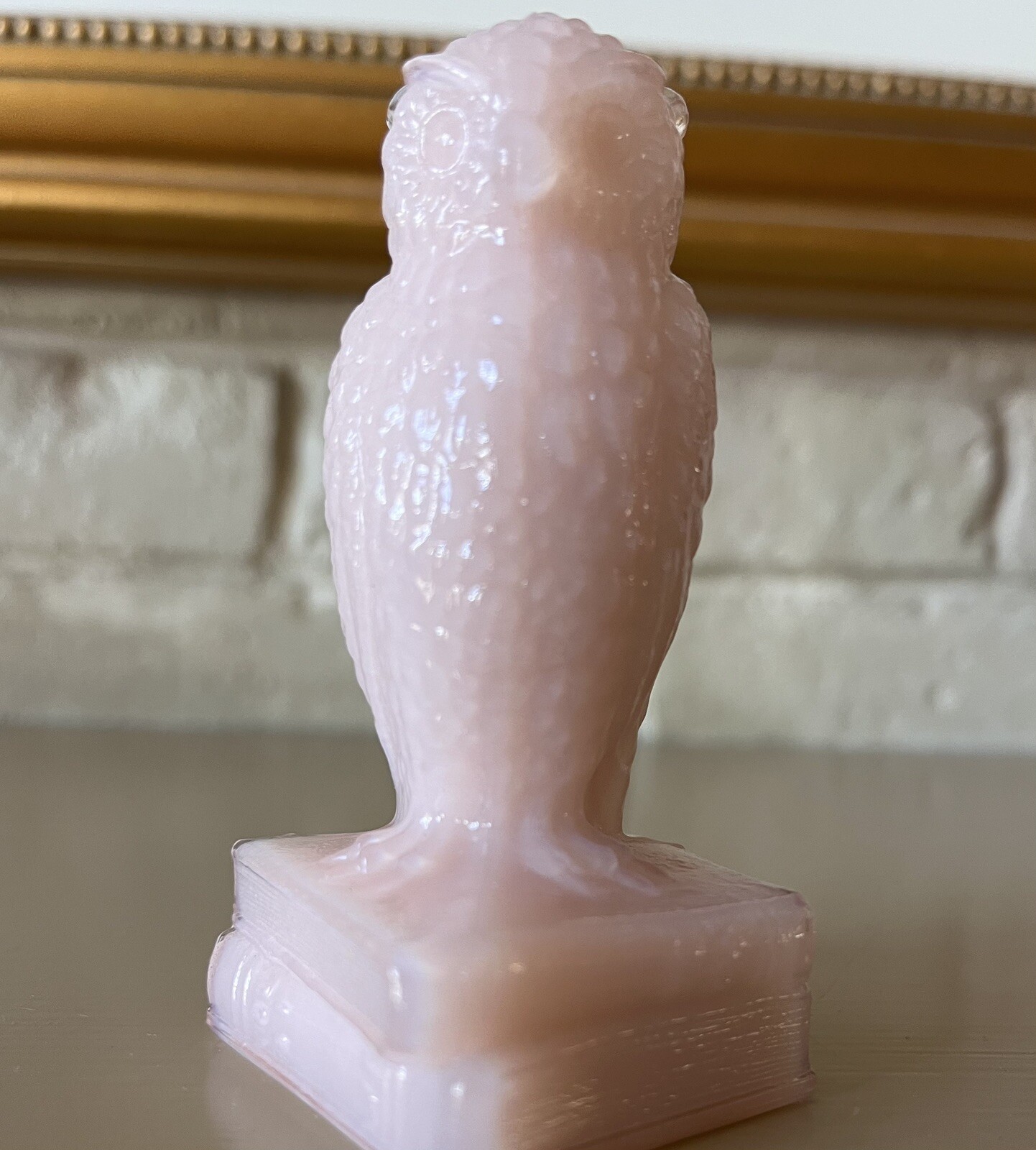 VTG 1970s Pink “Wise Ole Owl” Figurine by Degenhart 3.50″Tall