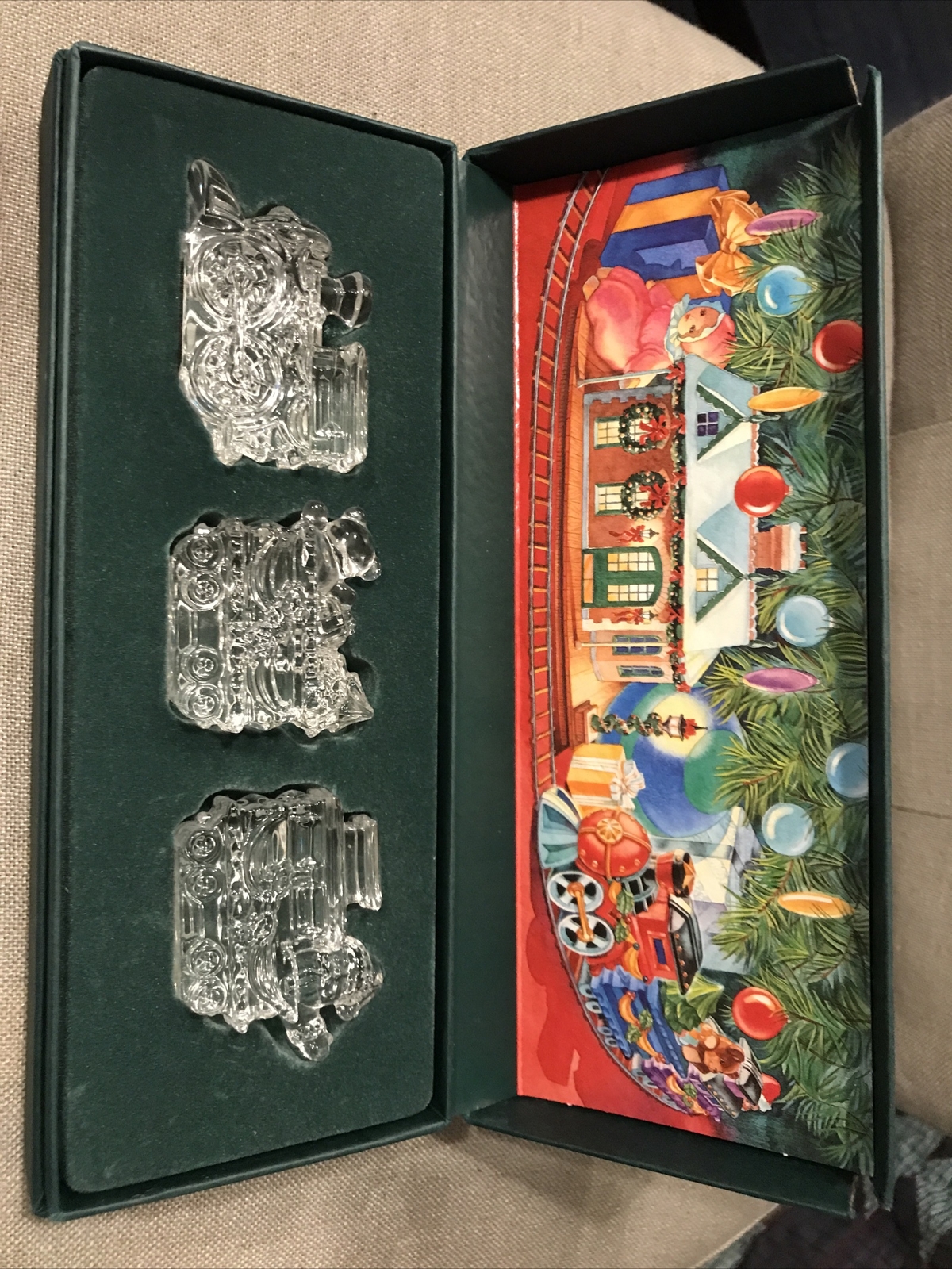Marquis Waterford Crystal Christmas Train, 3-Piece Set Christmas Holiday Winter