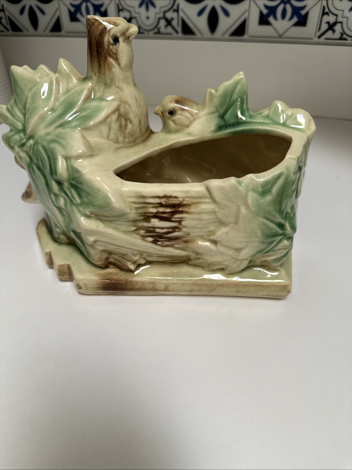 Vintage McCoy Pheasants & Chicks Planter
