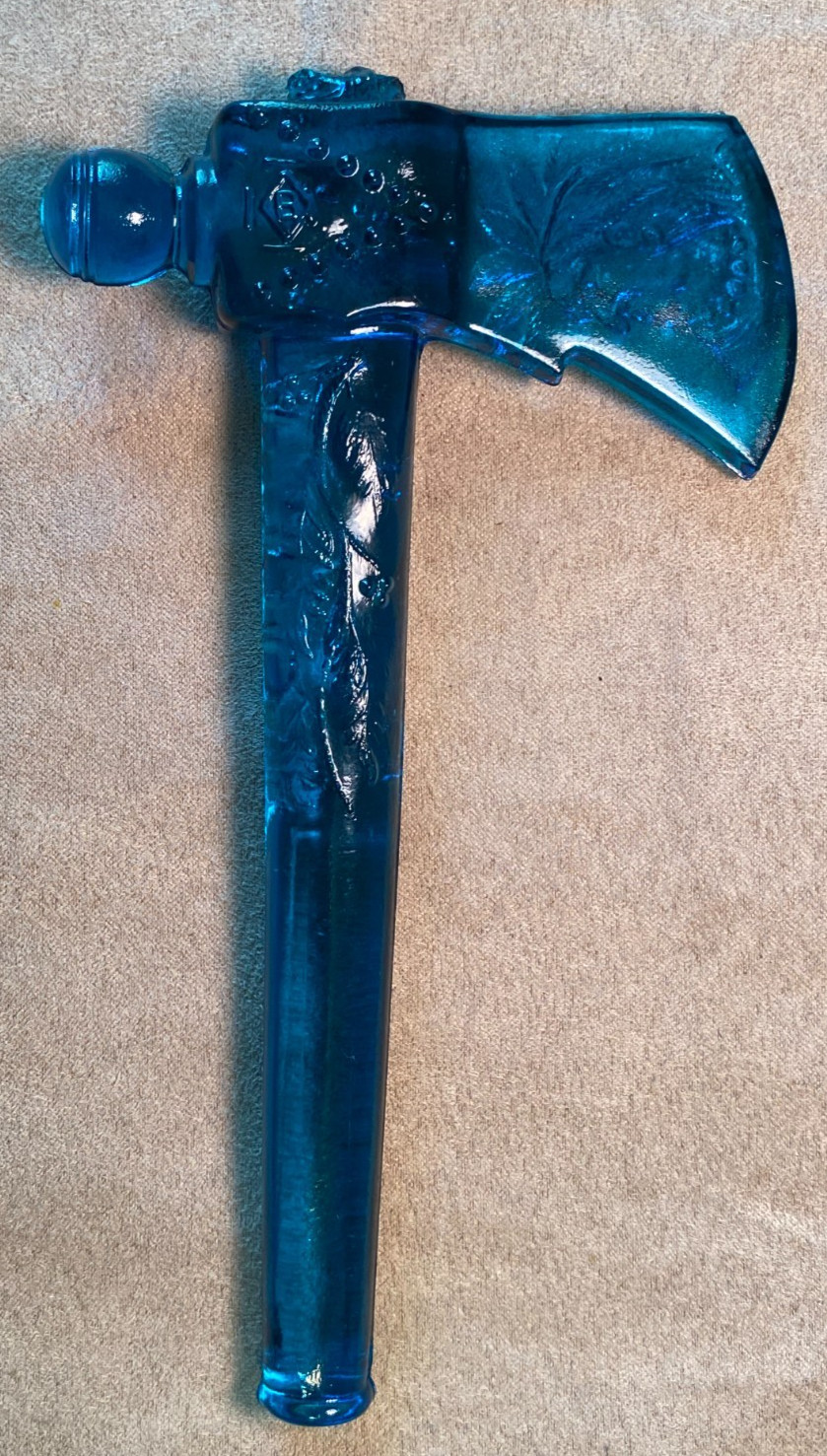 Boyd Glass Tomahawk Hatchet Blue Small Axe Native American Indian Chief