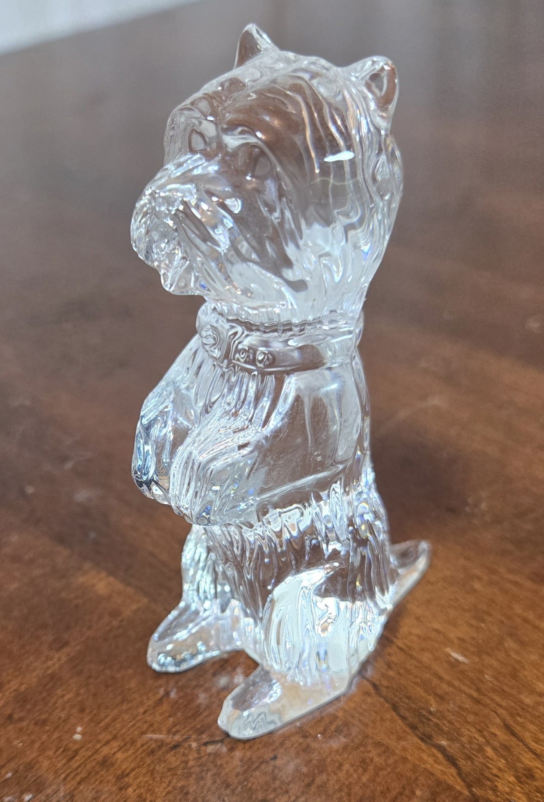 Adorable WATERFORD Cut Crystal Westie Dog Terrier 3 1/4″ Figurine W/label EUC