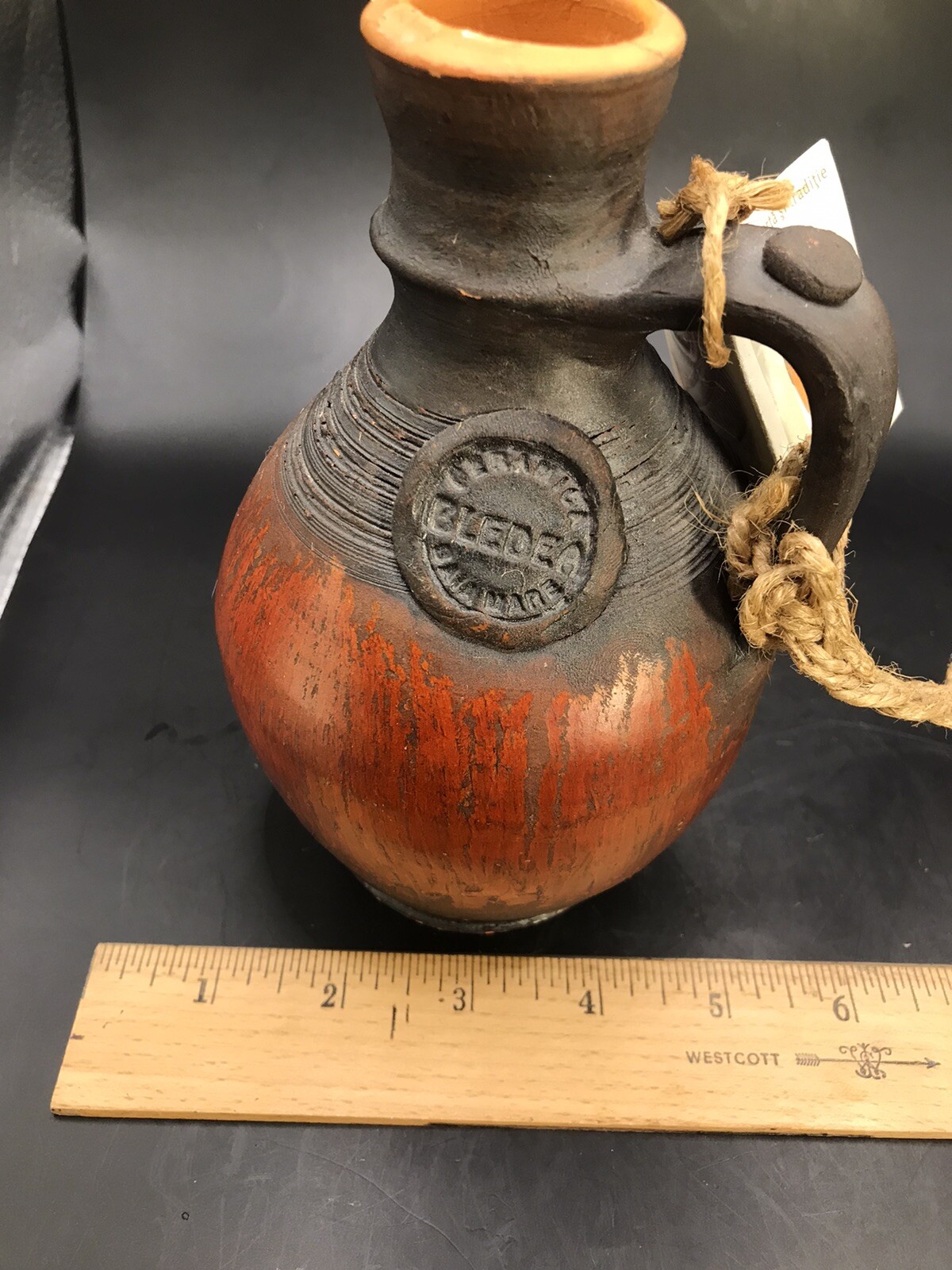 CERAMIC BAIA MARE BLEDEA Z Romania ART POTTERY Crafted HAND MADE JUG Vase 6.5″