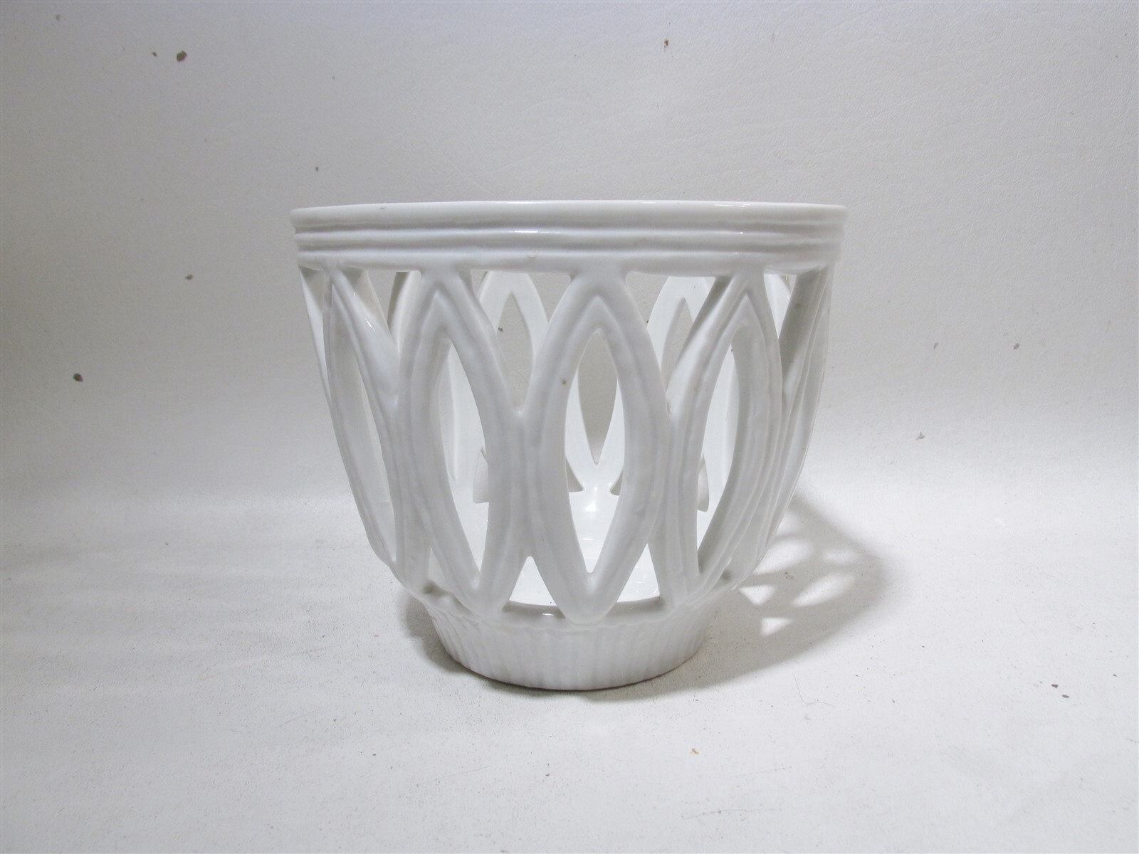 Midcentury Rorstrand Sweden Olympia Pierced Basket Gunnar Nylund Blanc de Chine