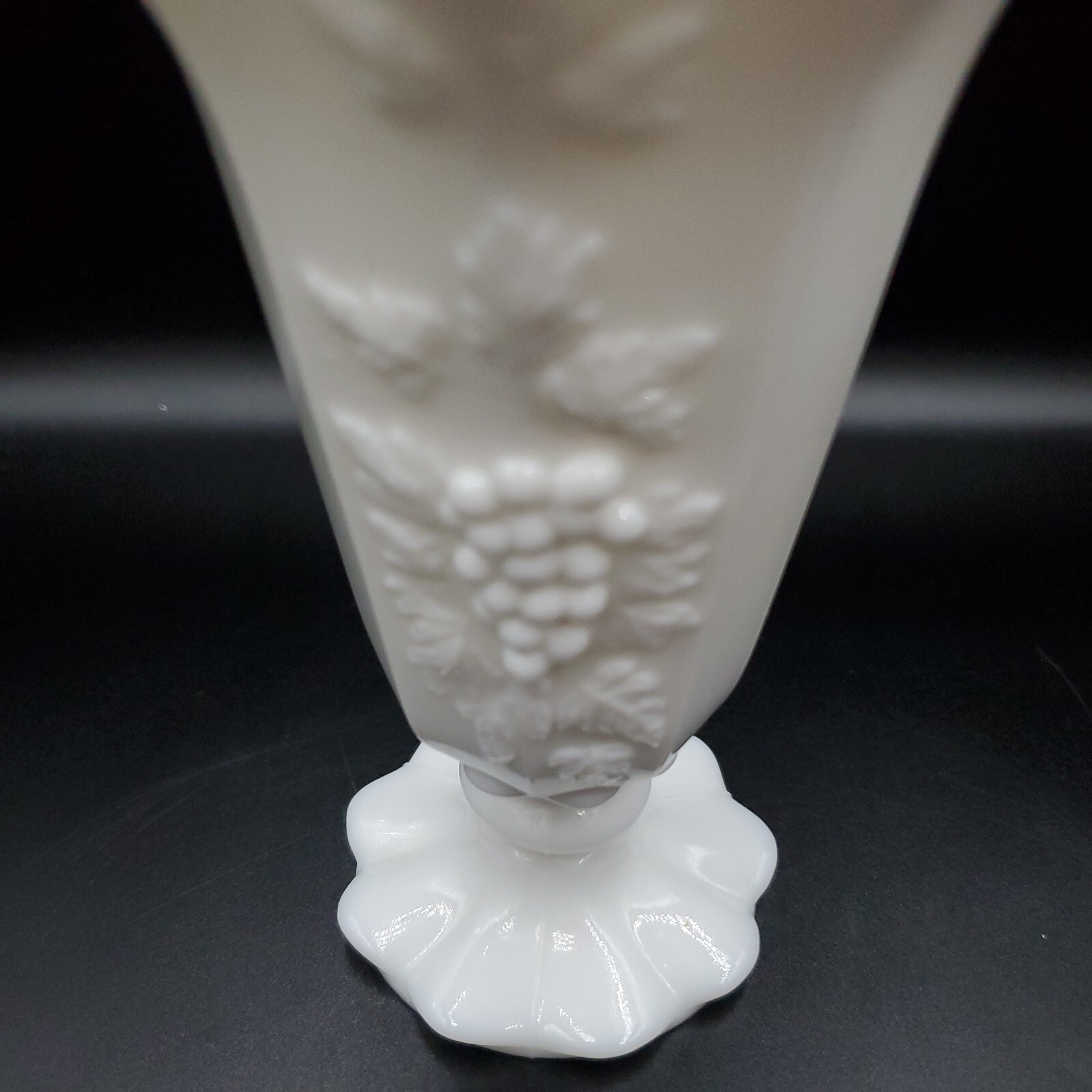 vintage Westmoreland milk glass Vase. Approx 6in tall and 4 in wide. Heavy.