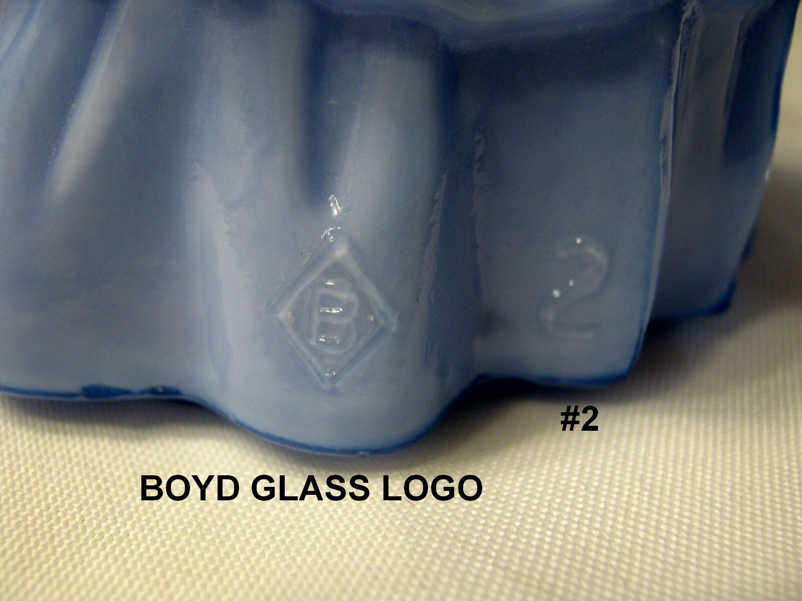 Boyd Art Glass Delphinium Blue Colonial Southern Belle Louise Doll Figurine