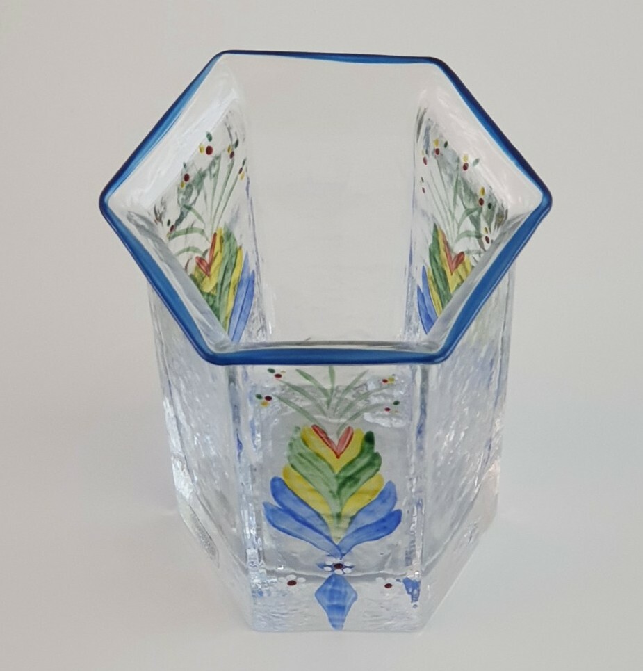 🔶️VINTAGE SEA SWEDEN RUNE STRAND KOSTA BODA ART GLASS VASE MCM DANISH MODERN
