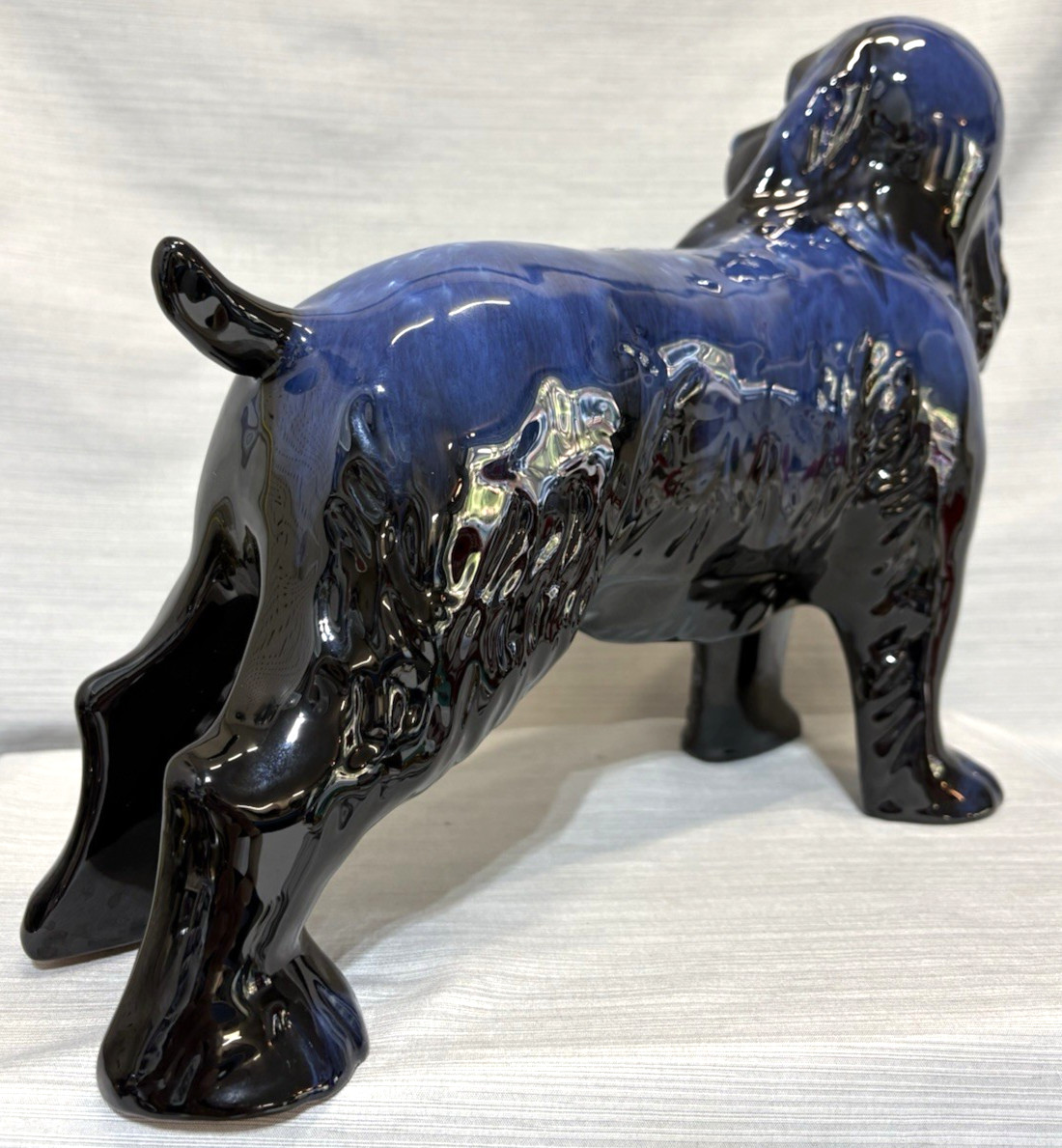 Vintage Blue Mountain Pottery Standing Spaniel Dog Canadian Art Pottery Figurine