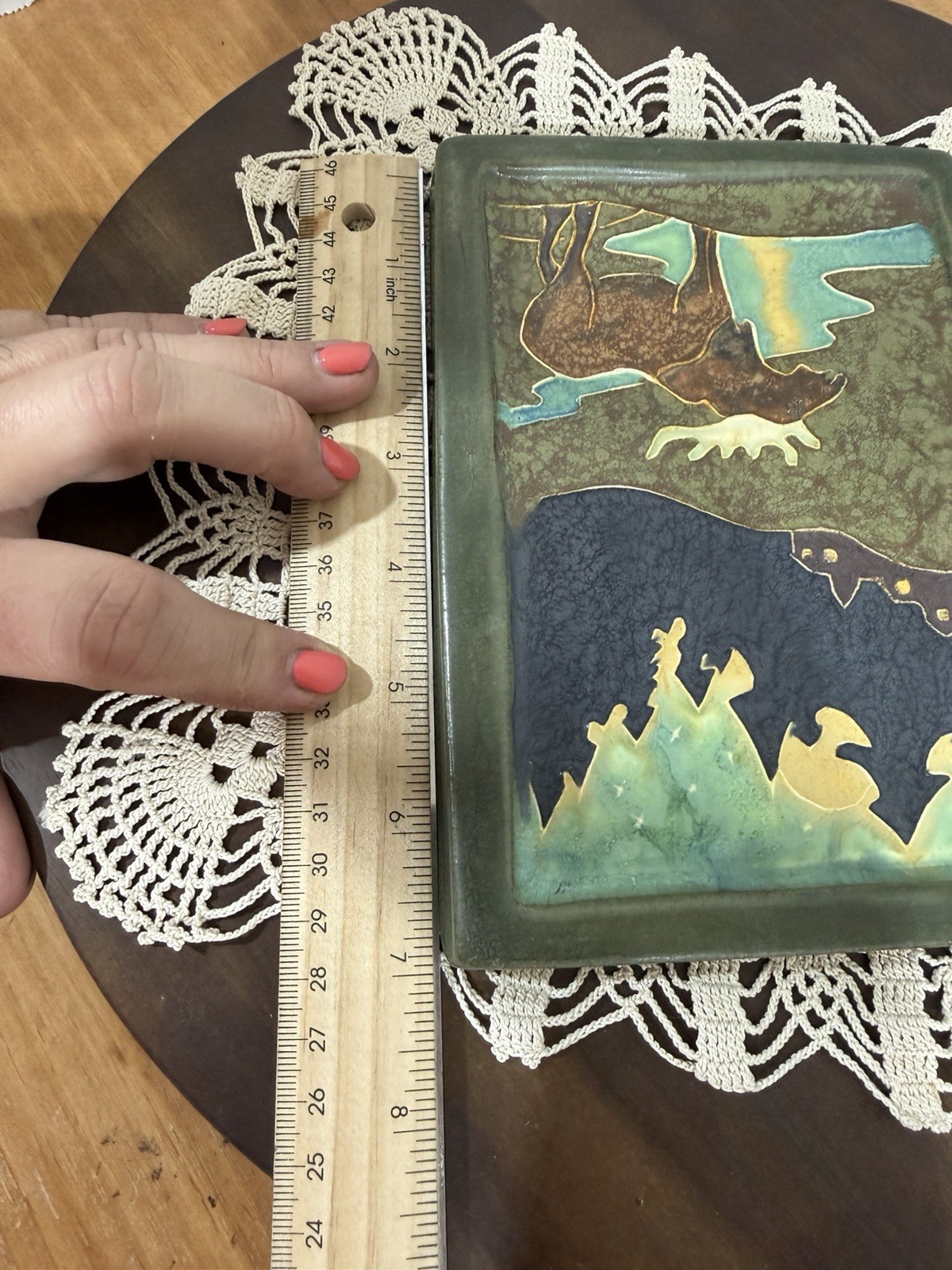 Ephraim Faience 2023 Arts And Crafts Sojourn Scenic Forest Art Pottery Tile