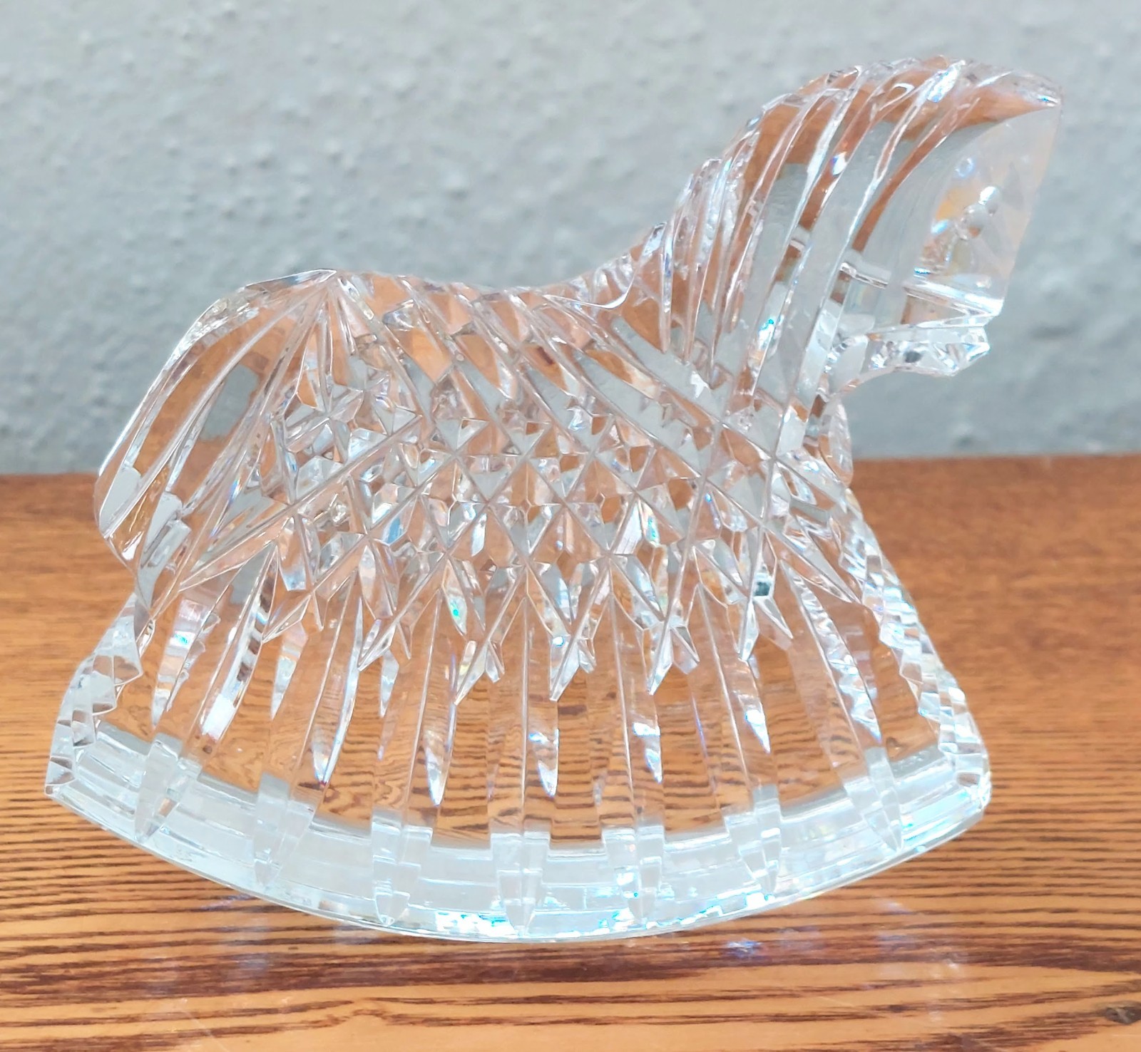 Vintage Waterford Crystal 4.5″ rocking horse sculpture/figurine, stamped
