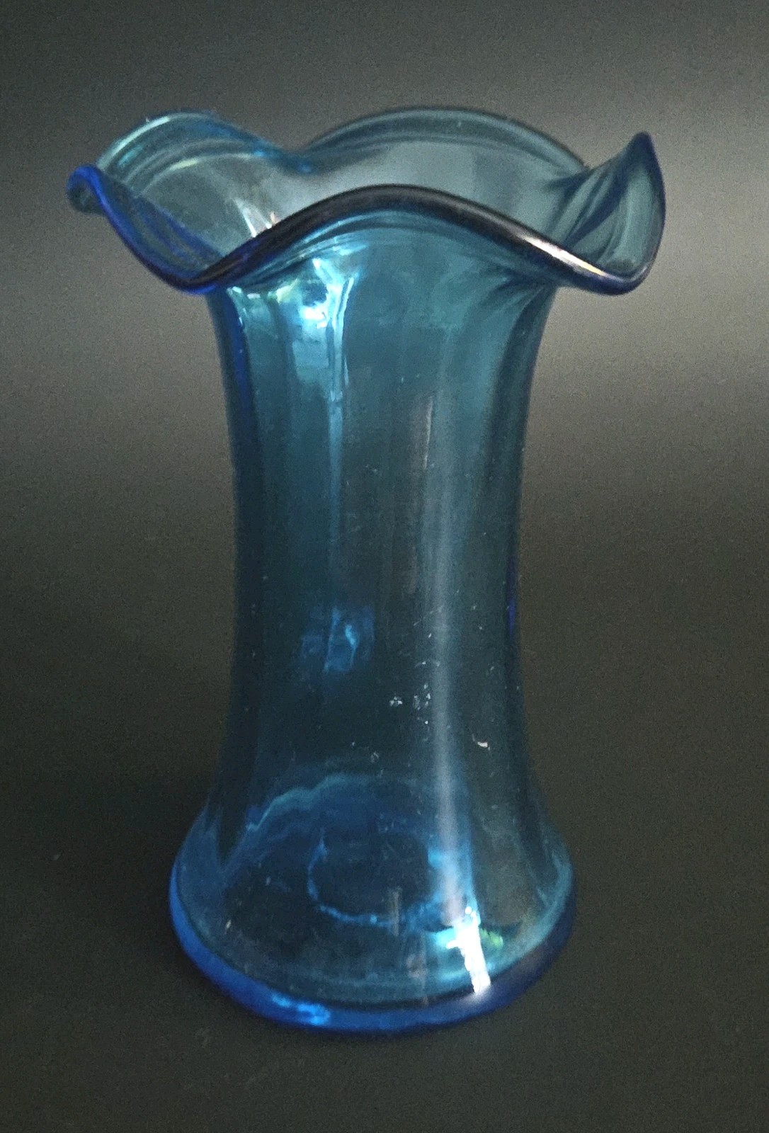 Art Glass Vase Lot 5 Hand Blown Multi Color (I) Pressed Glass 6 Total Vintage