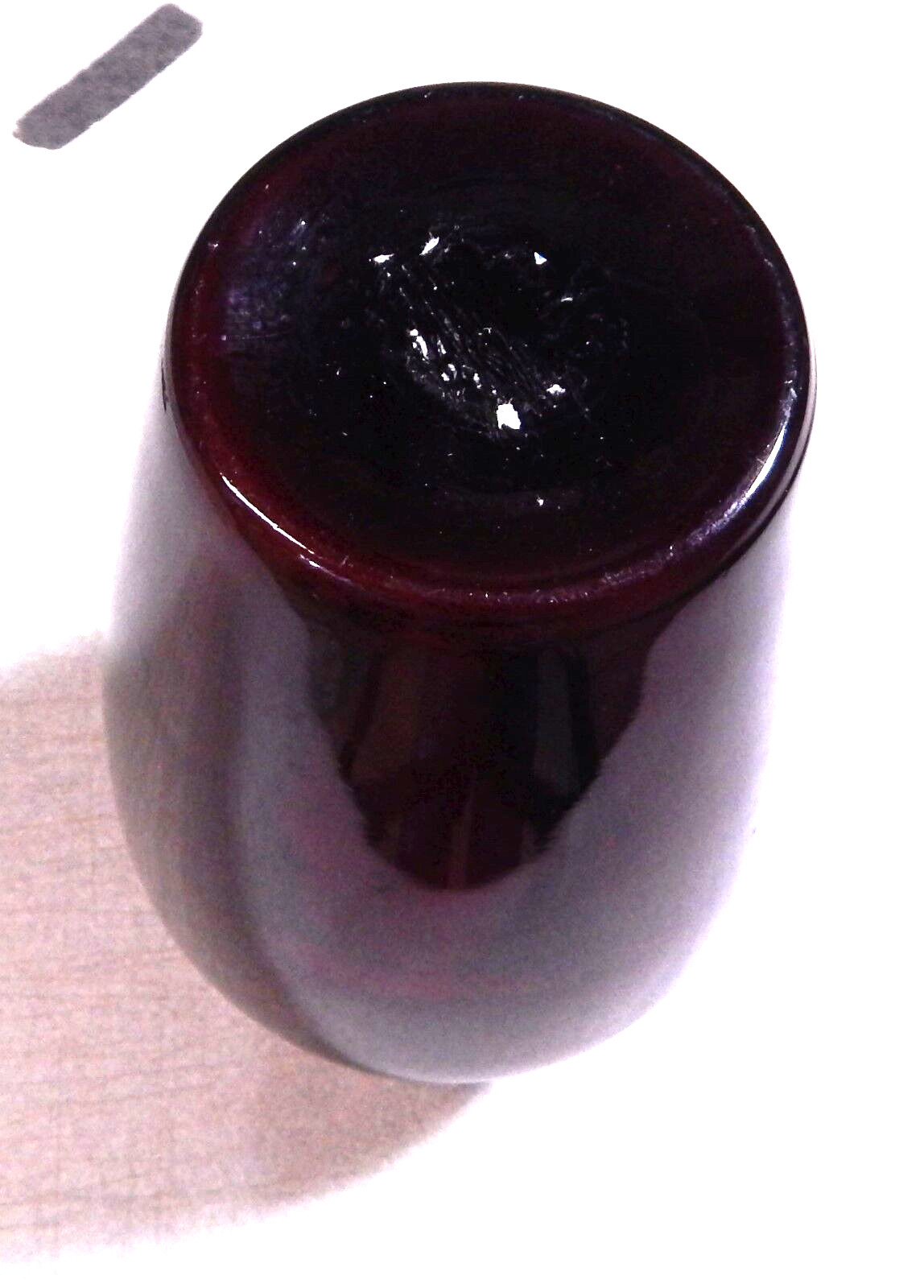 Antique Vase Anchor Hocking 1930s Royal Ruby Tapered Scalloped Edge 9″ x 4.5″