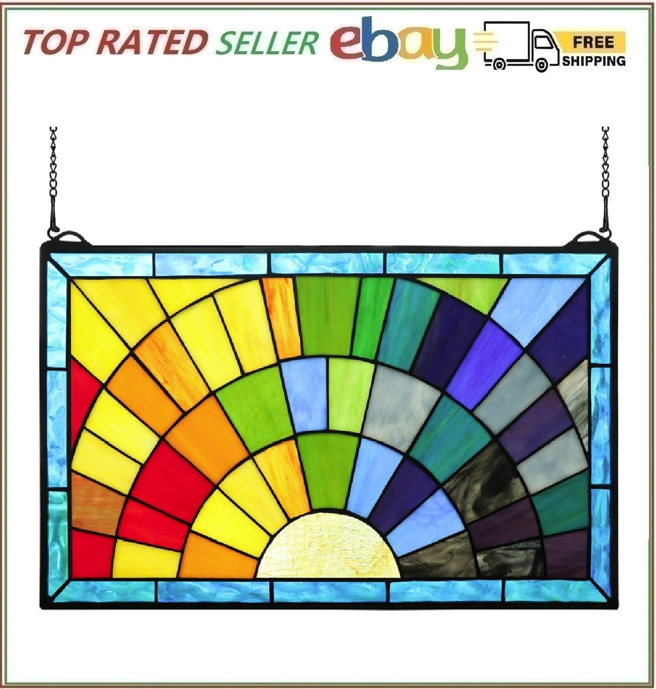20 Inch Tiffany Stained Glass Window Panels 12 Inch Tall Stained Glass Rays o…