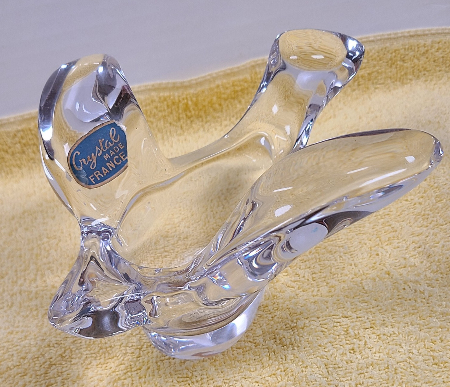 Vintage Princess House Crystal, Art Glass Turtle Dove Candy Dish 1970’s, France