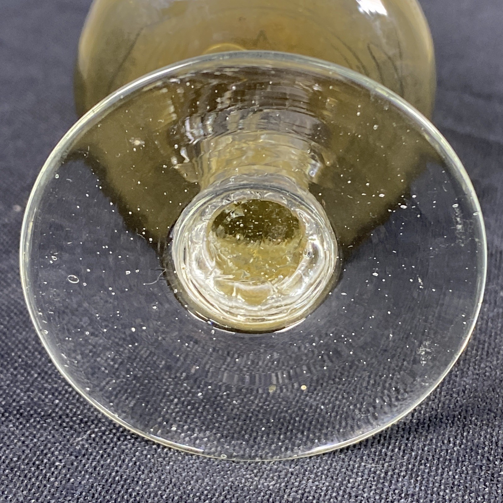 Vintage 8” Smoky Olive Fluted Glass Bud Vase Scalloped Rim Twisted Spun Stem MCM