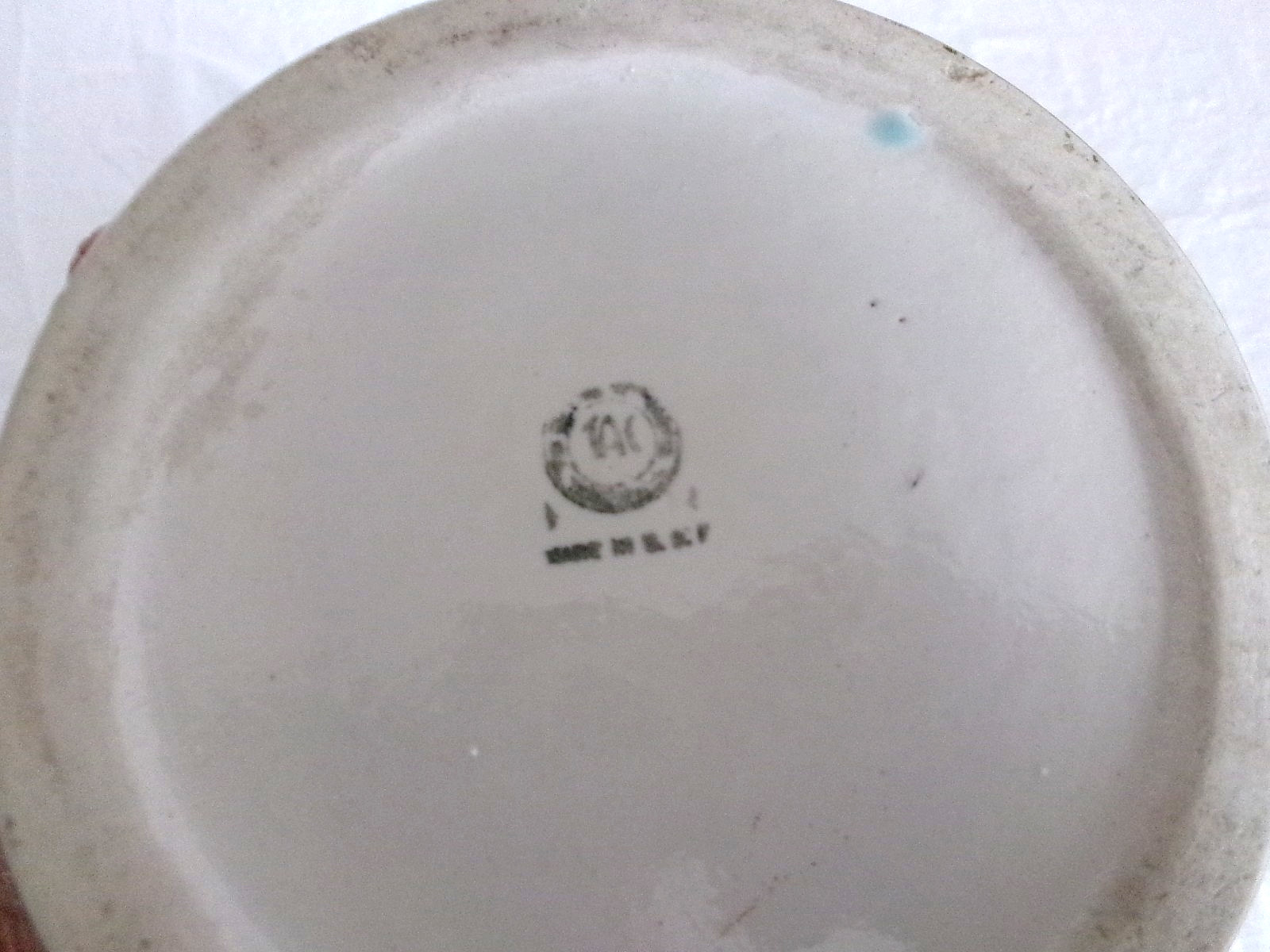 Vintage TRENTON POTTERIES 16″ TURQUOISE VASE – TAC Mark – Excellent