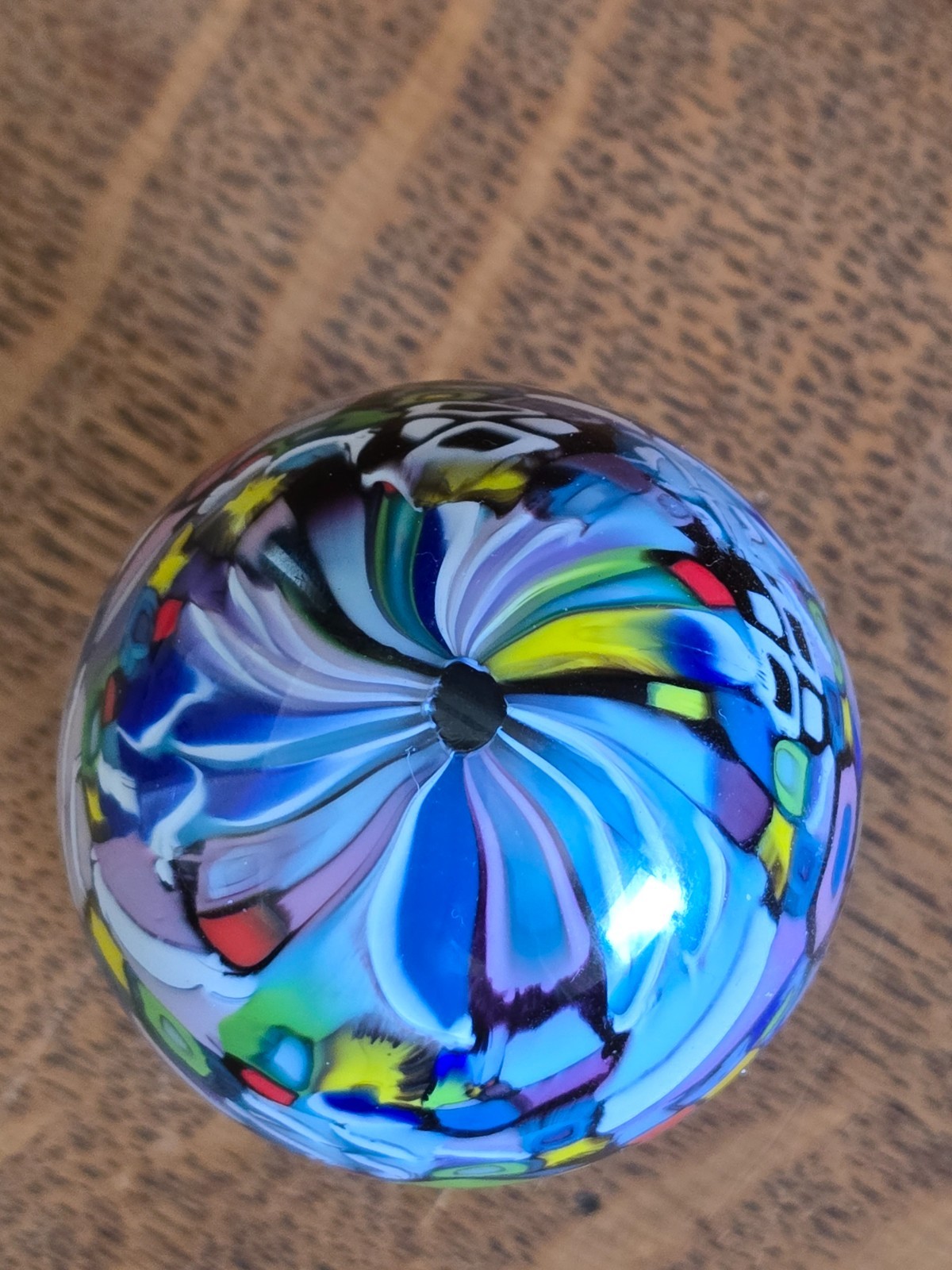 Jody Fine Art Glass Marble Orb Matching Stand 1999 Very Rare FANTASTIC!