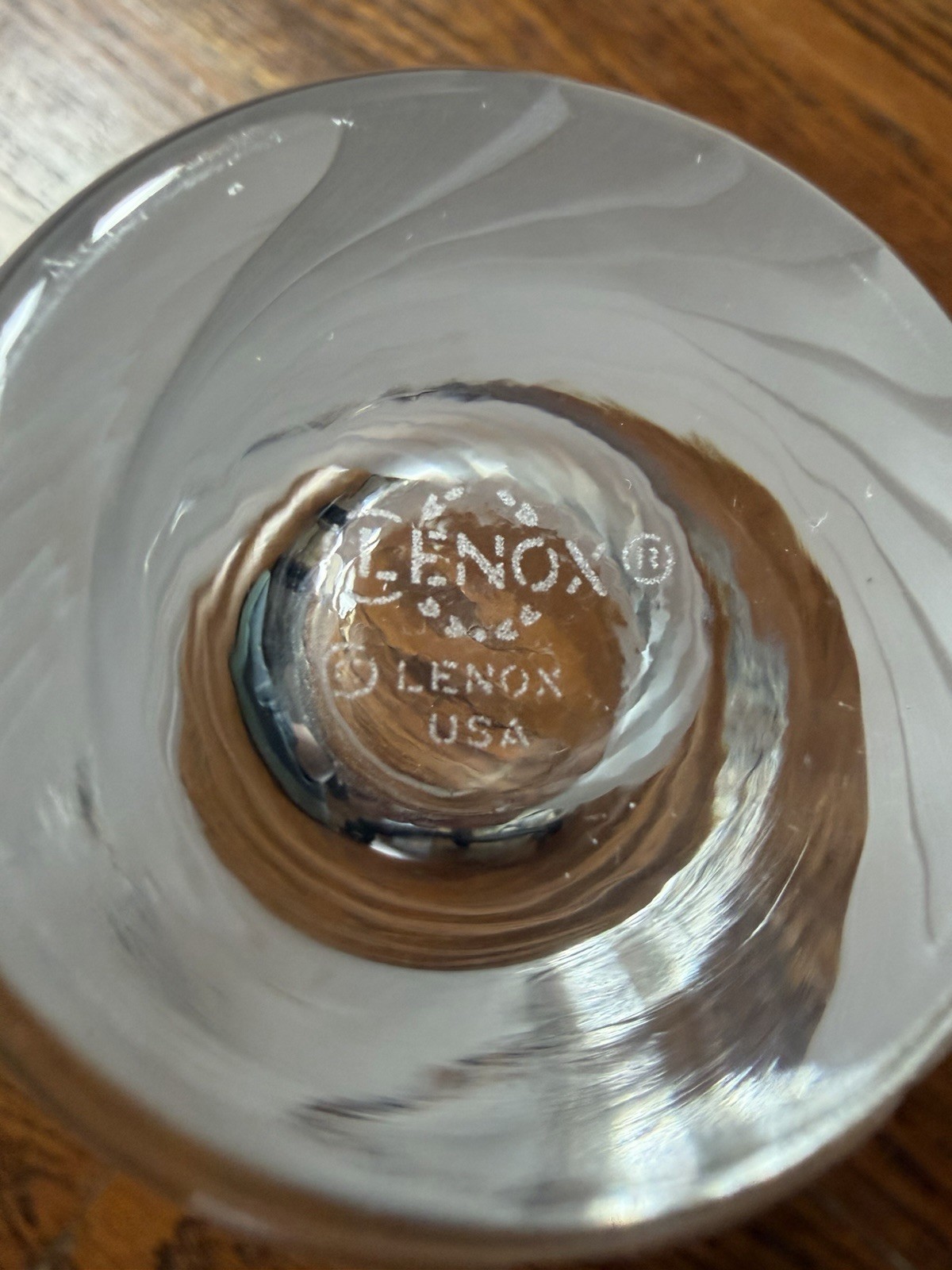 Lenox “Windswept” Clear Cut Crystal Frosted Swirled Bud Vase, 6.5” tall x3” wide