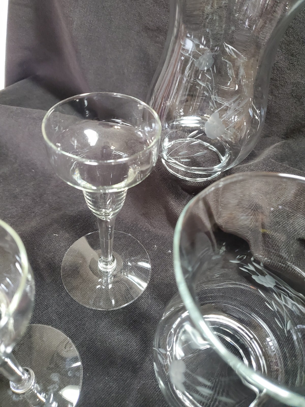 Princess House Crystal Heritage Hurricane Candle Lamps Set of 2