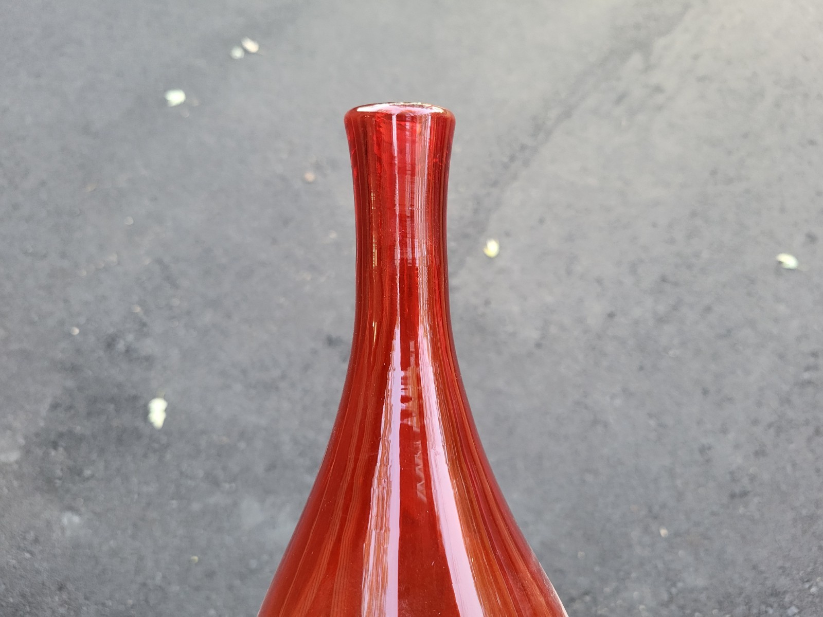 Blenko Glass Decanter Bottle Tangerine 6528 Joel Myers MCM c1965 NO STOPPER