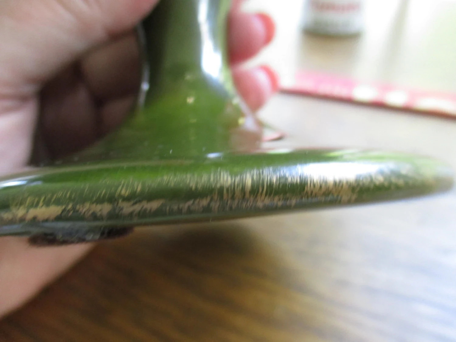 Freeman & McFarlin Potteries of California Avocado Green Compote and Candlestick