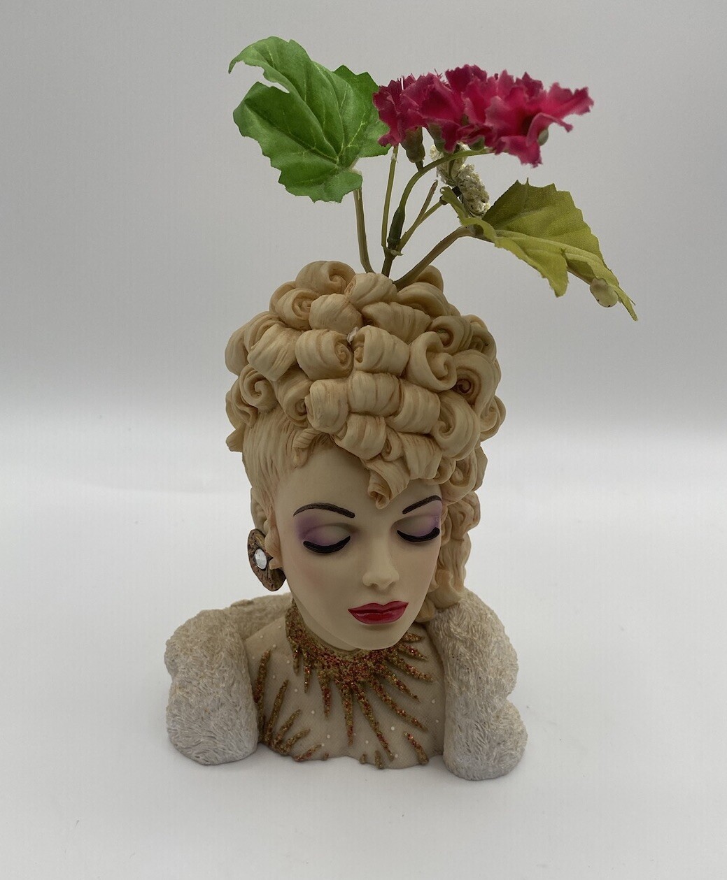 Cameo Girls Lady Head Vases Eve 1987 Grand Entrance LV-027 2001 Edition