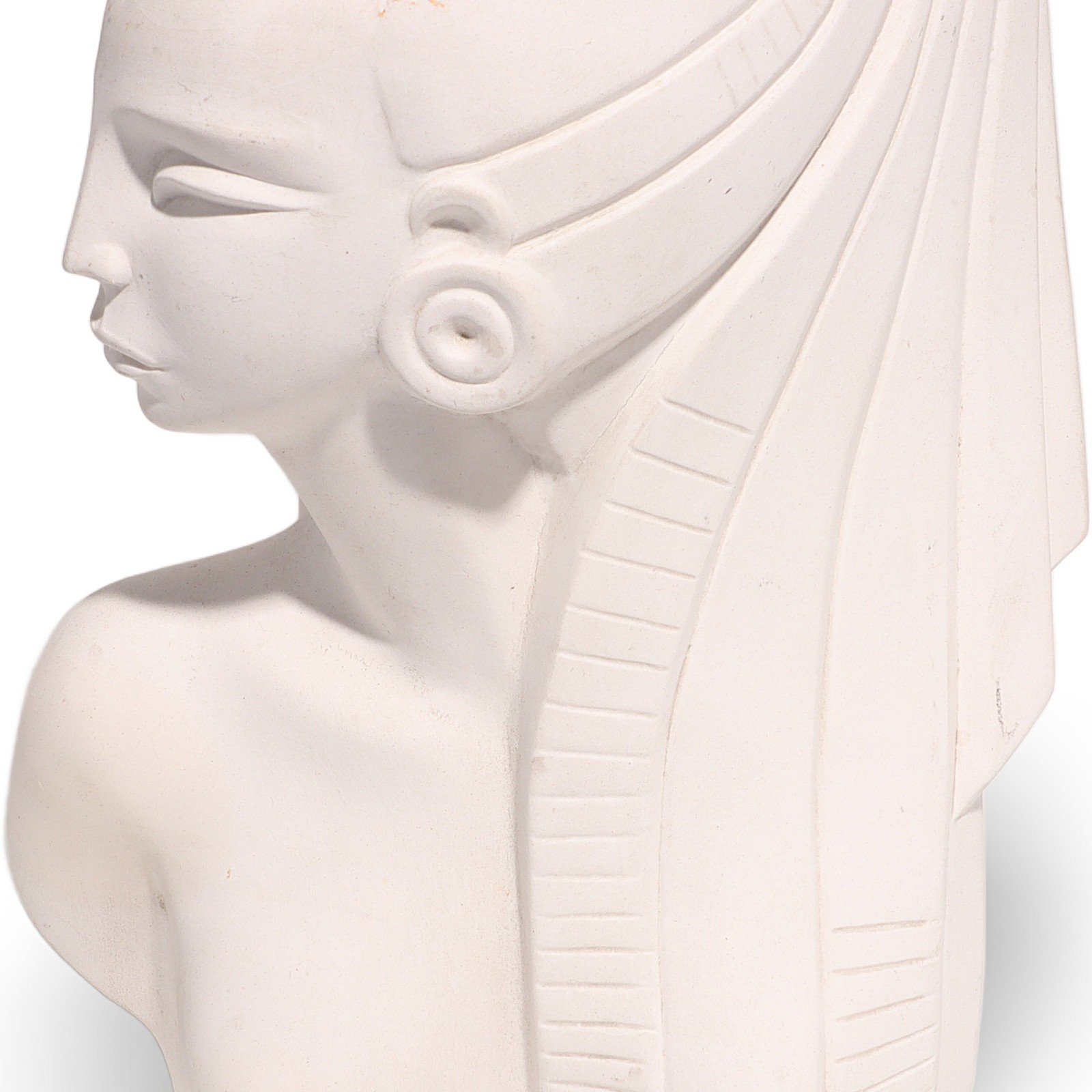 Egyptian Woman Bisque Porcelain Statue – Vintage Figurine