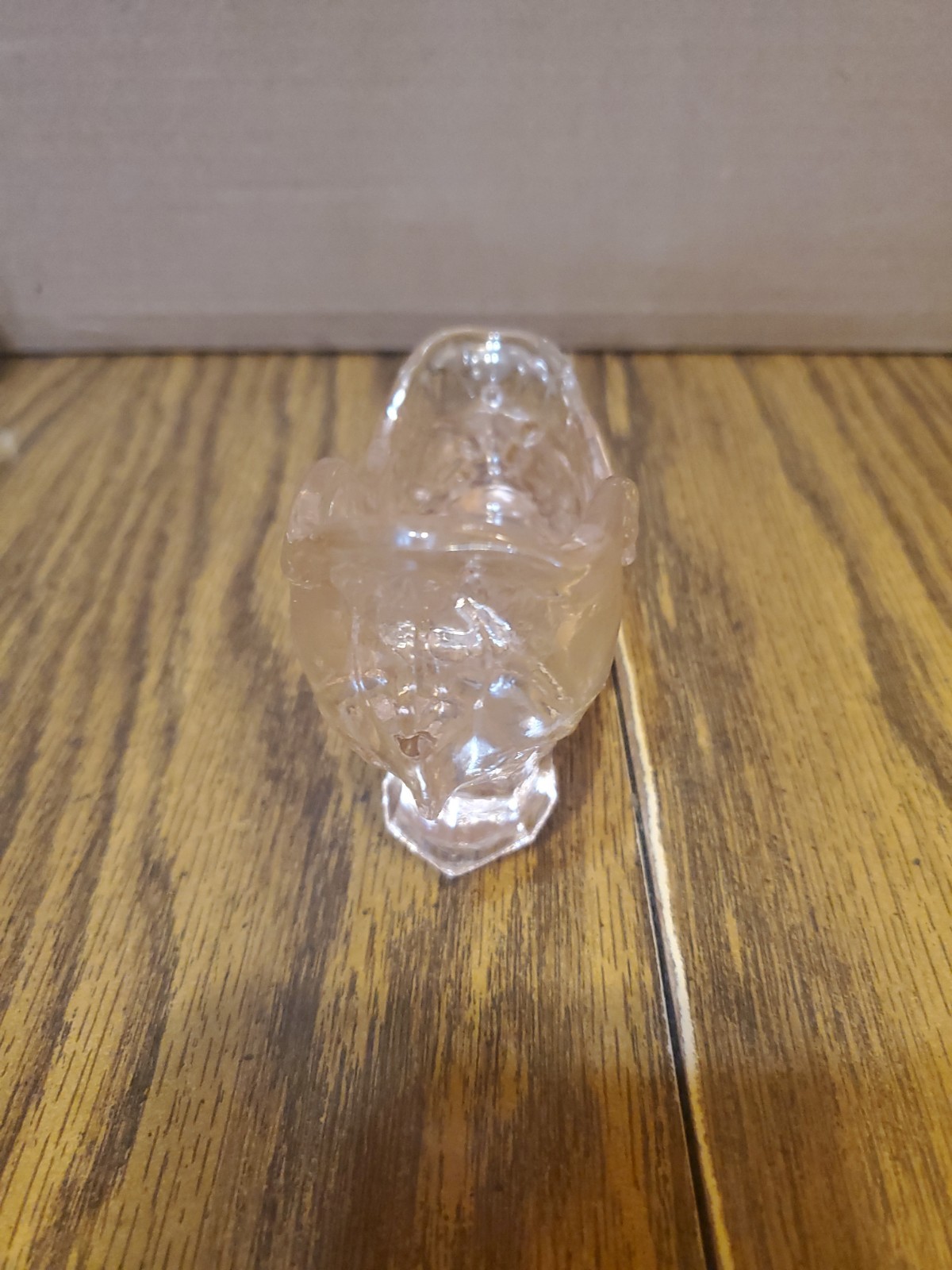 Blush Pink Victorian Rose Elegant Art Glass Shoe VTG Princess Slipper