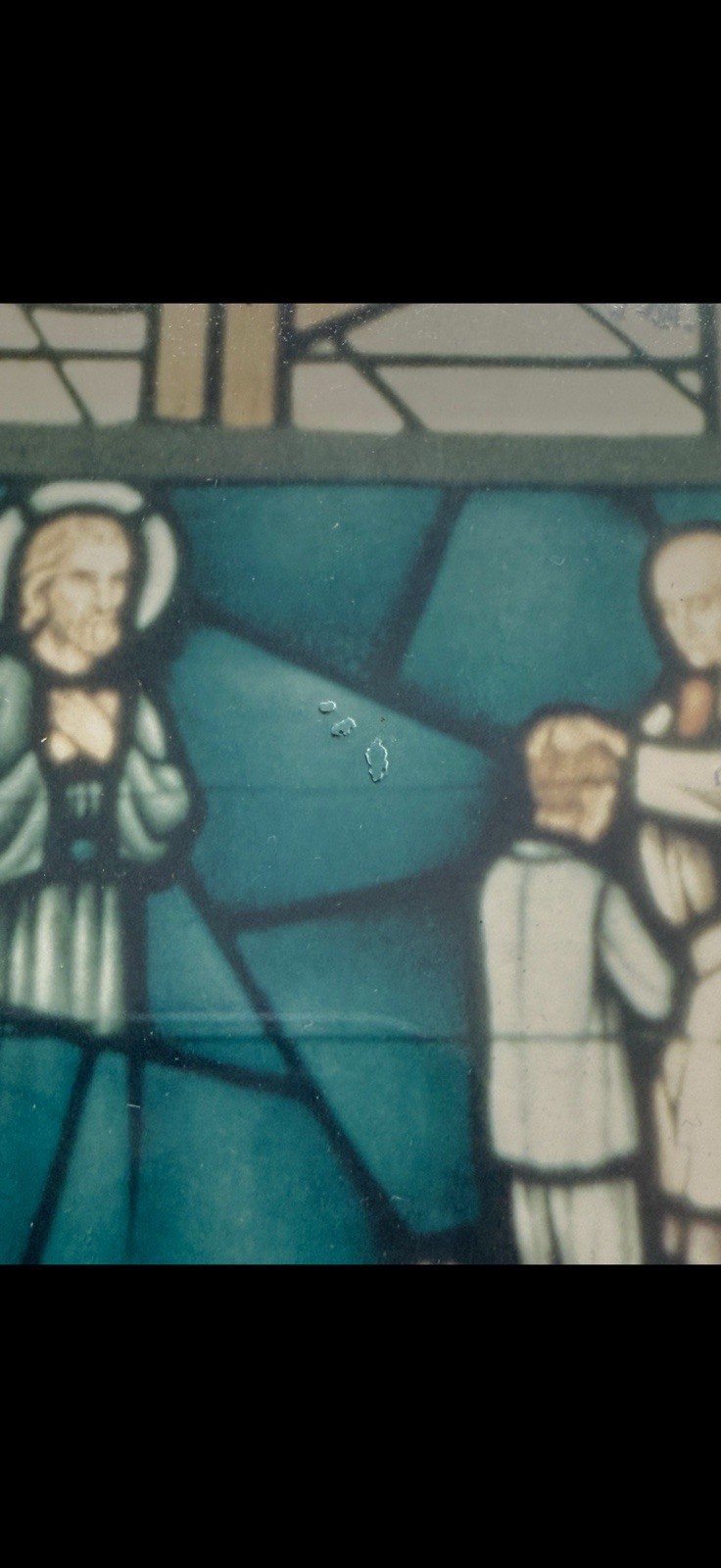 1968 Judson Studios Stained Glass Panel Episcopal Church Los Angeles