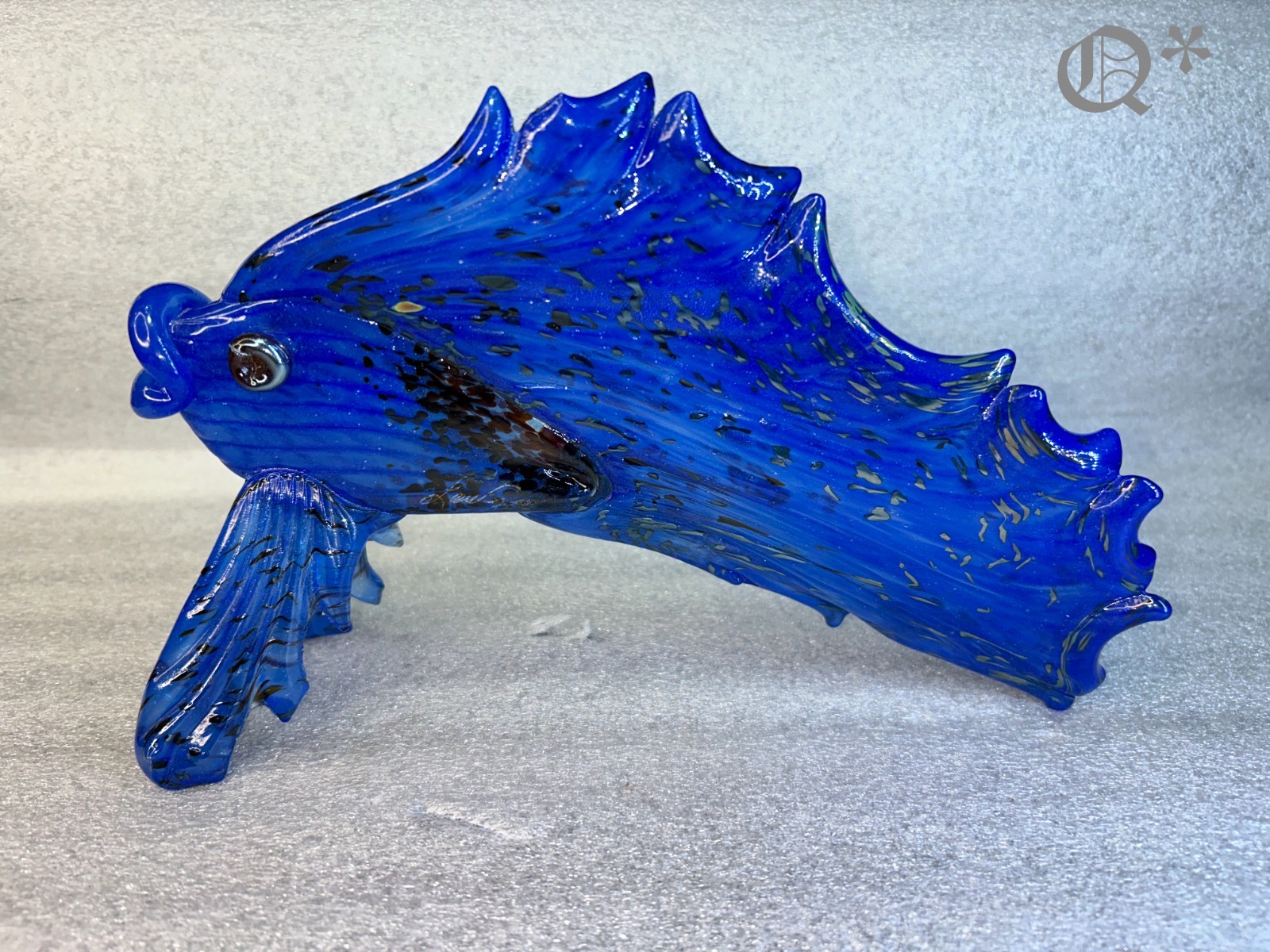 Vintage Hand Blown Fish Sculpture by Diane Lowery