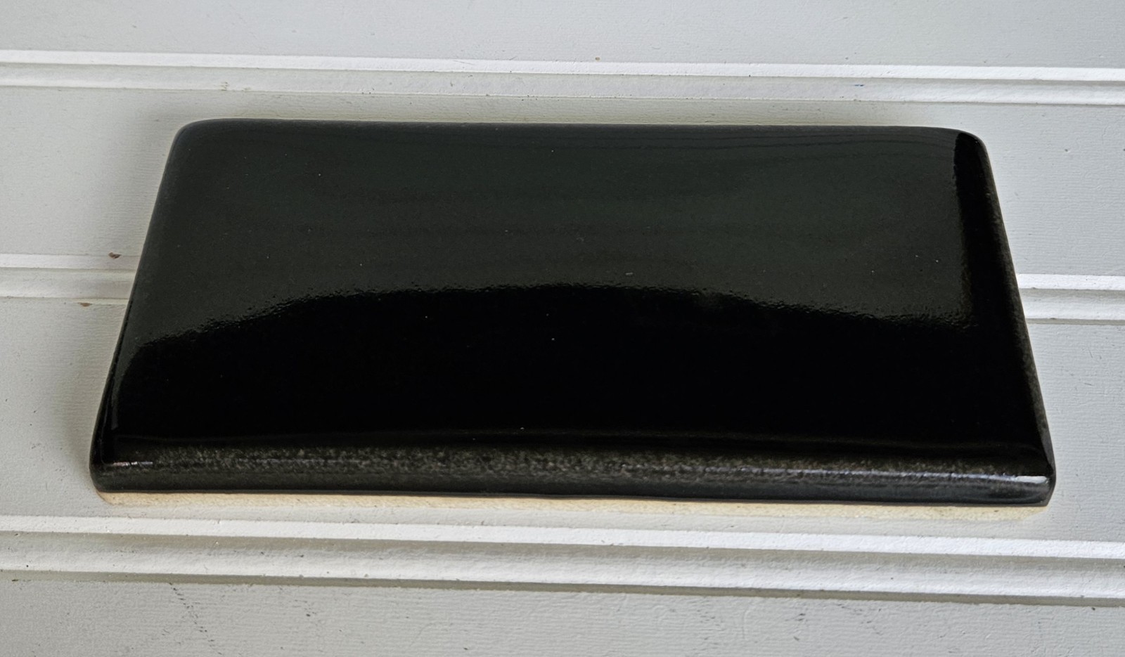 Motawi Tileworks Black Obsidian Glazed Glossy Tile Ann Arbor Michigan 6×3