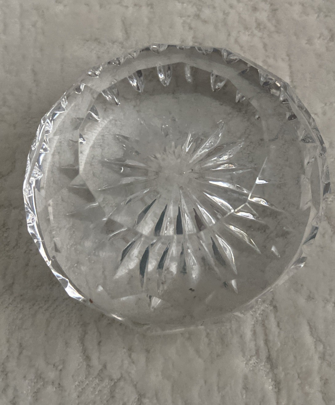 VTG GALWAY Irish Cut Crystal Glass Paperweight 3-1/2″ Diameter Pristine