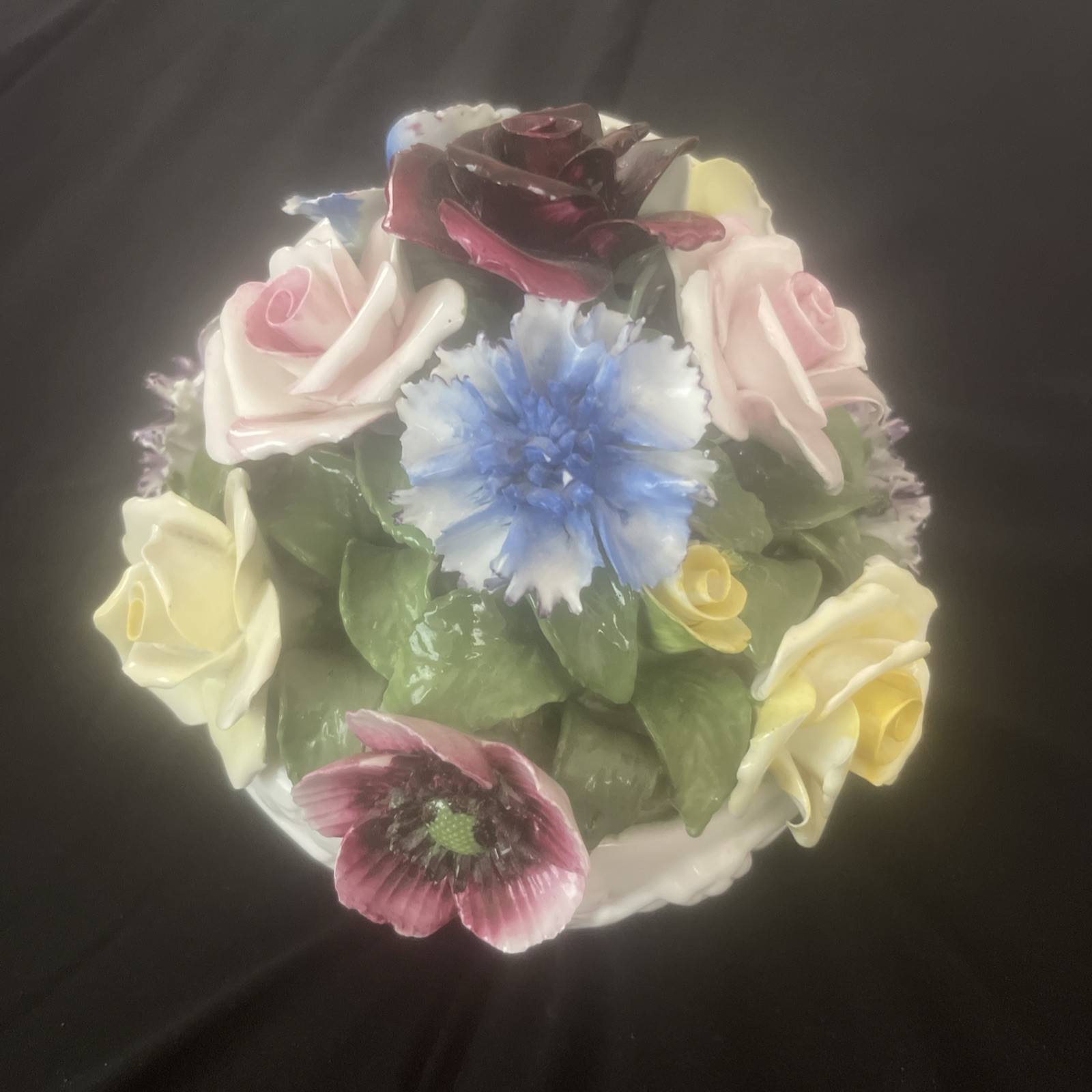 Vintage 1947 radnor bone china flowers 5 inch Mint Condition Used