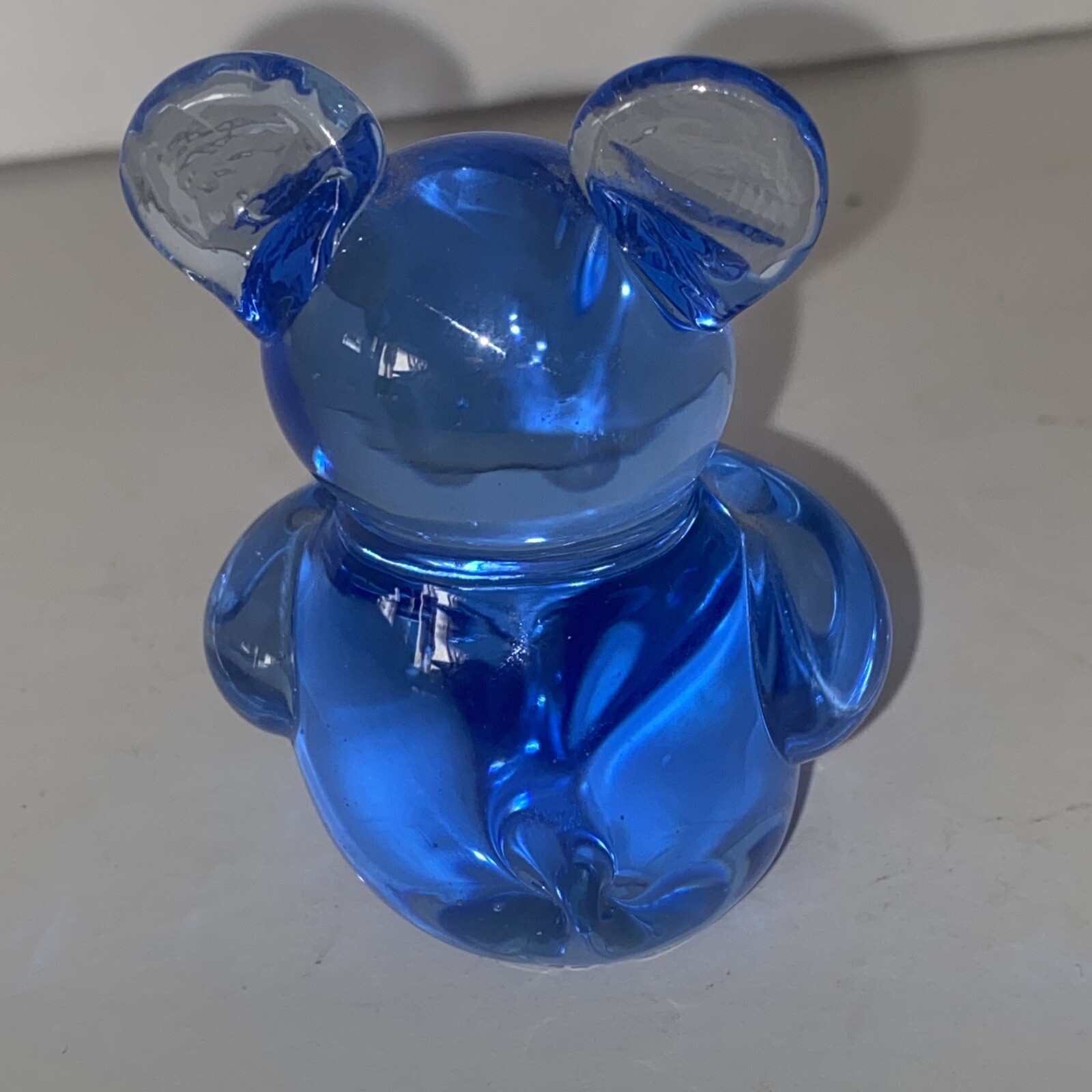 Blue Glass Koala Bear Figurine United States Commemorative Fine Art Gallery
