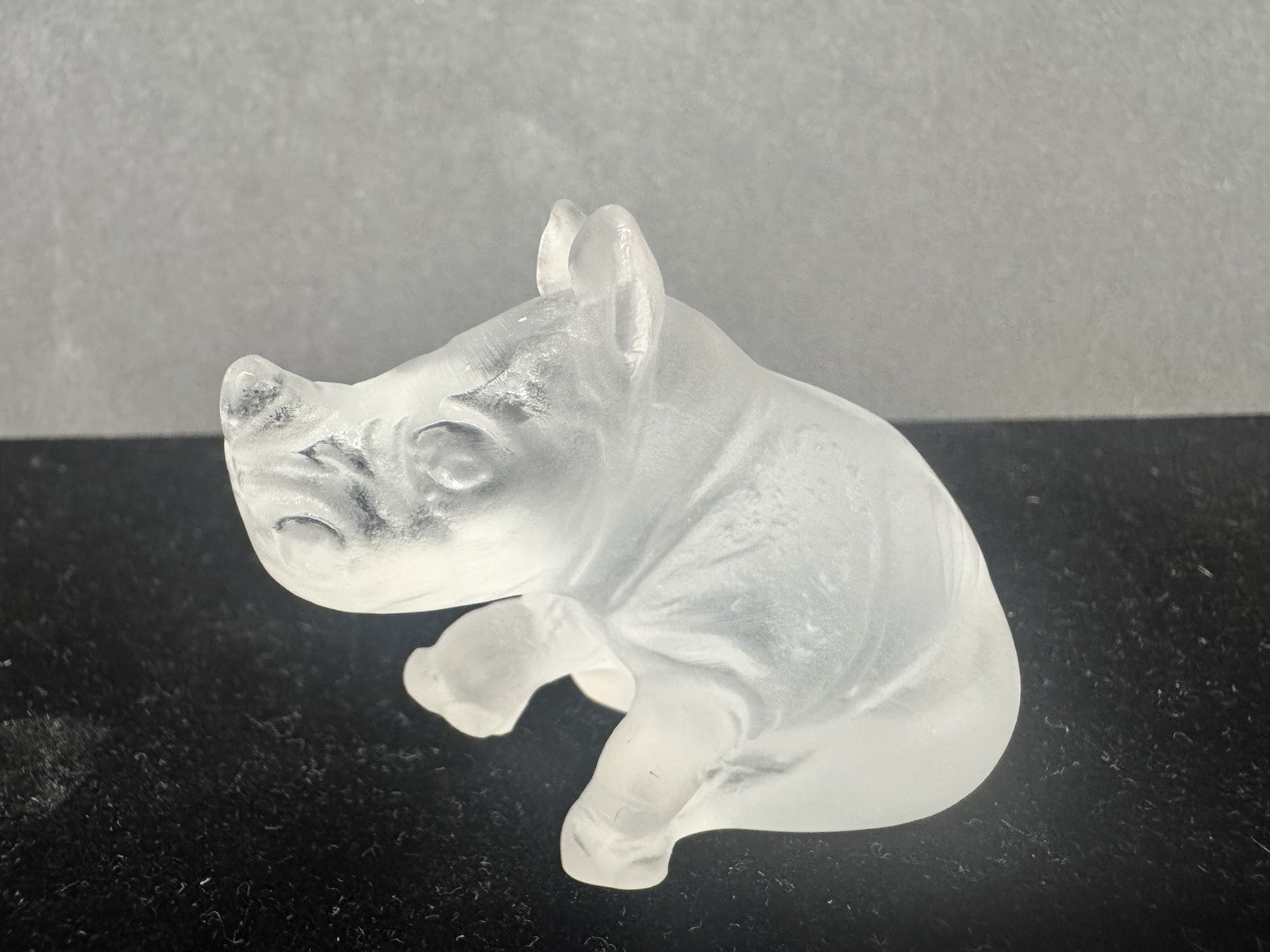 Daum Crystal Pate De Verre Mini Rhinoceros Retail $320 Adorable And Perfect