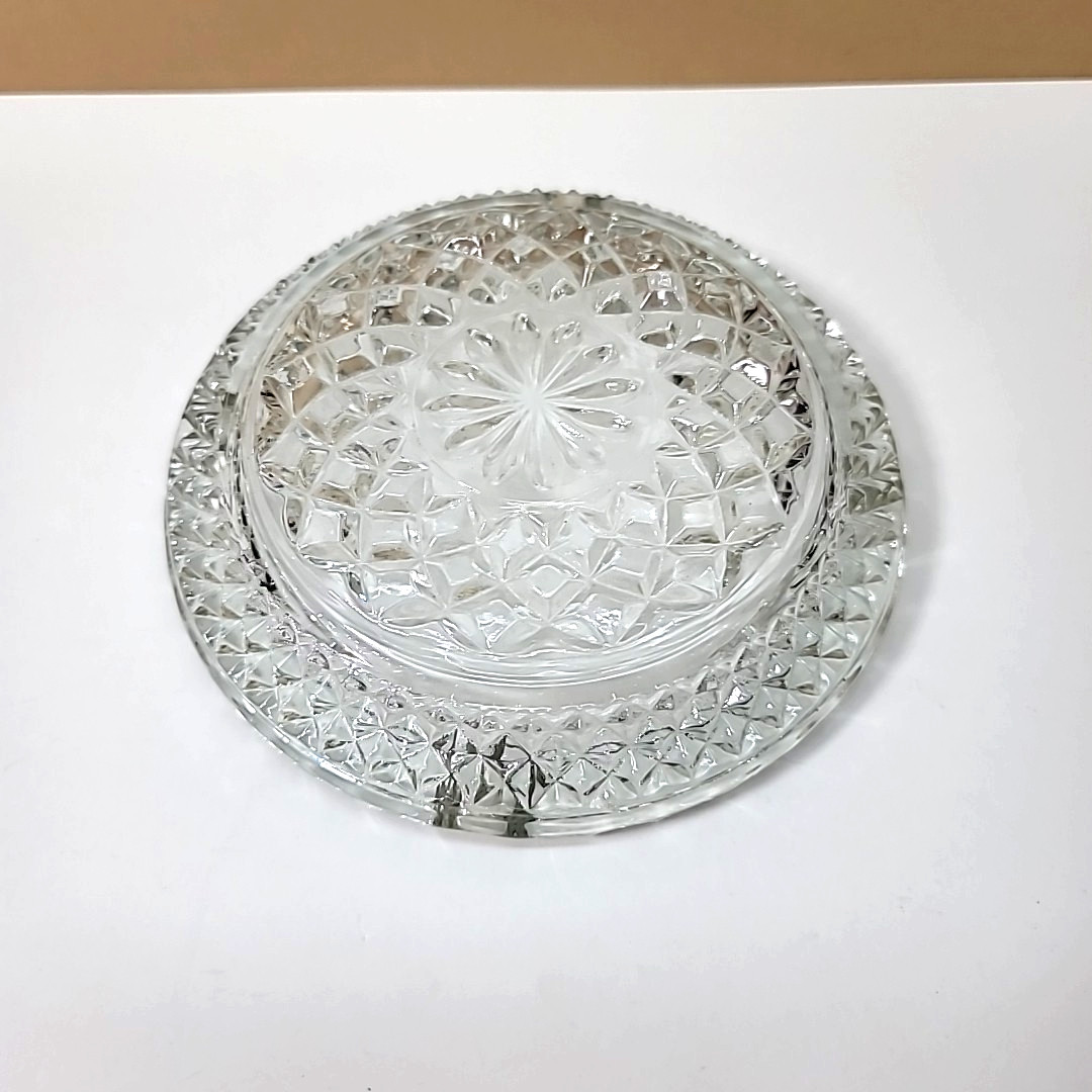 Round Wexford Anchor Hocking Clear Pressed Heavy Glass 5-3/8” Dia. Ashtray-MCM
