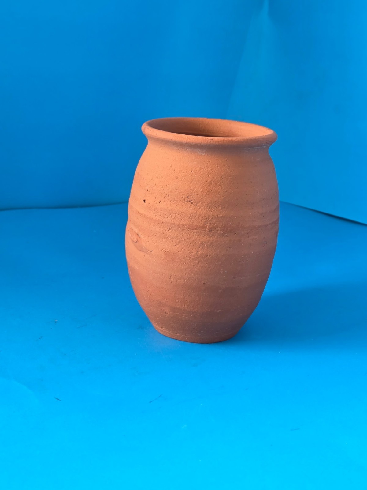 Terracotta Clay Pottery Vase, Brown Matte Finish, Unglazed Terracotta Decor