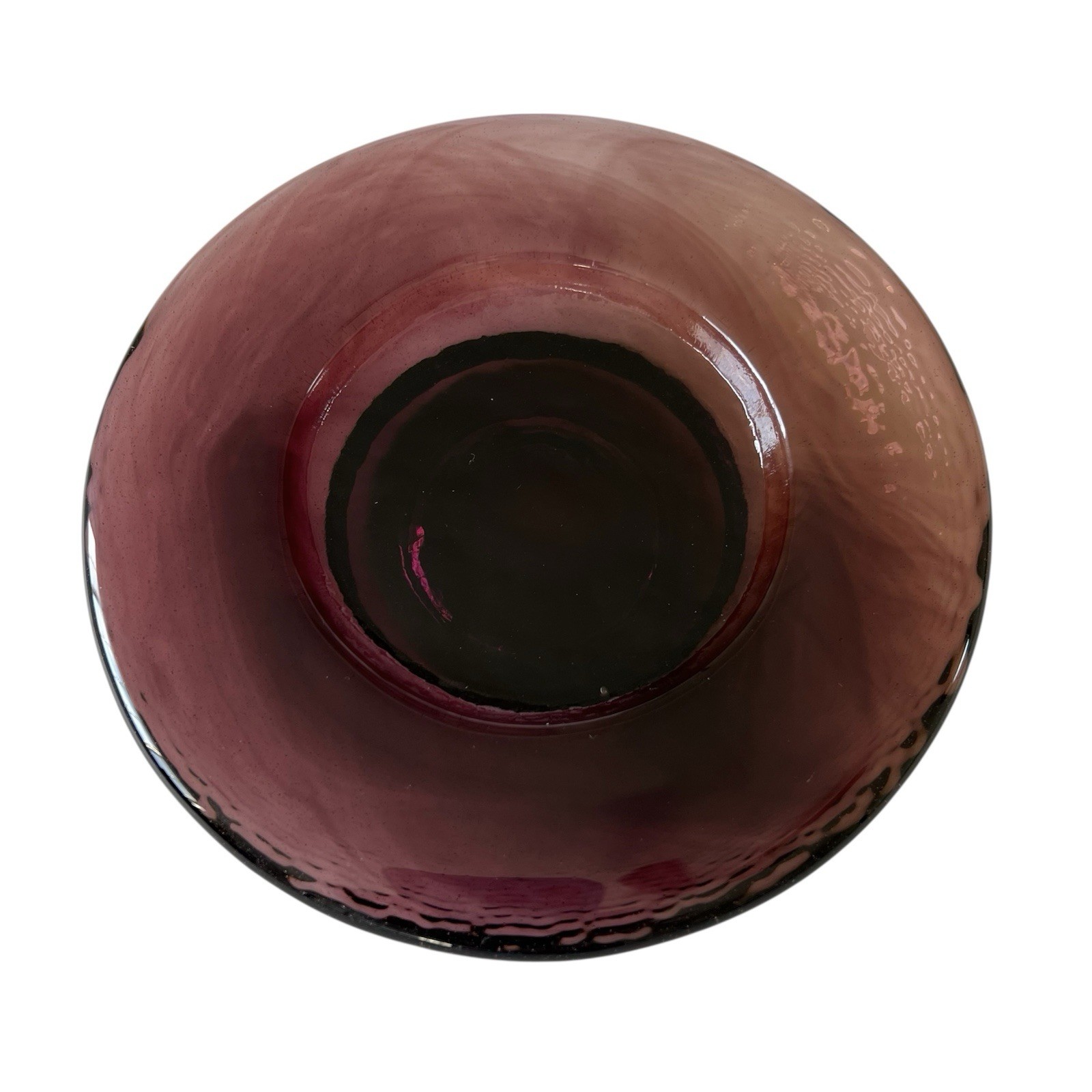 Fire And Light Recycled Art Glass Swirl Plum Wine Caddy Candle Holder