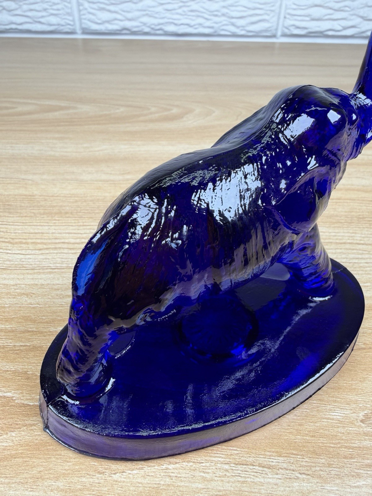 Vintage 1981 Signed Robert Henry Mosser Glass Cobalt Blue EUC Large