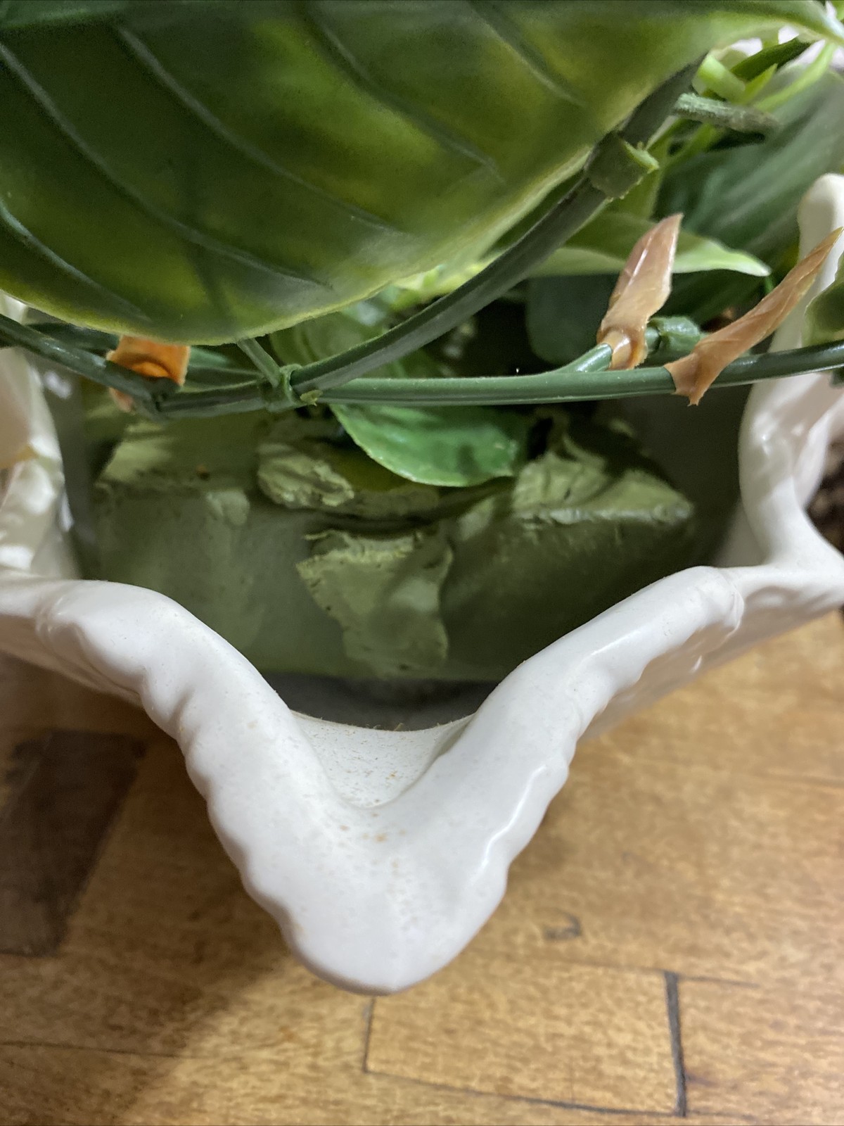 Vintage White Ceramic Swan Planter Set~Hull Pottery USA~ RARE Original Box! LOOK