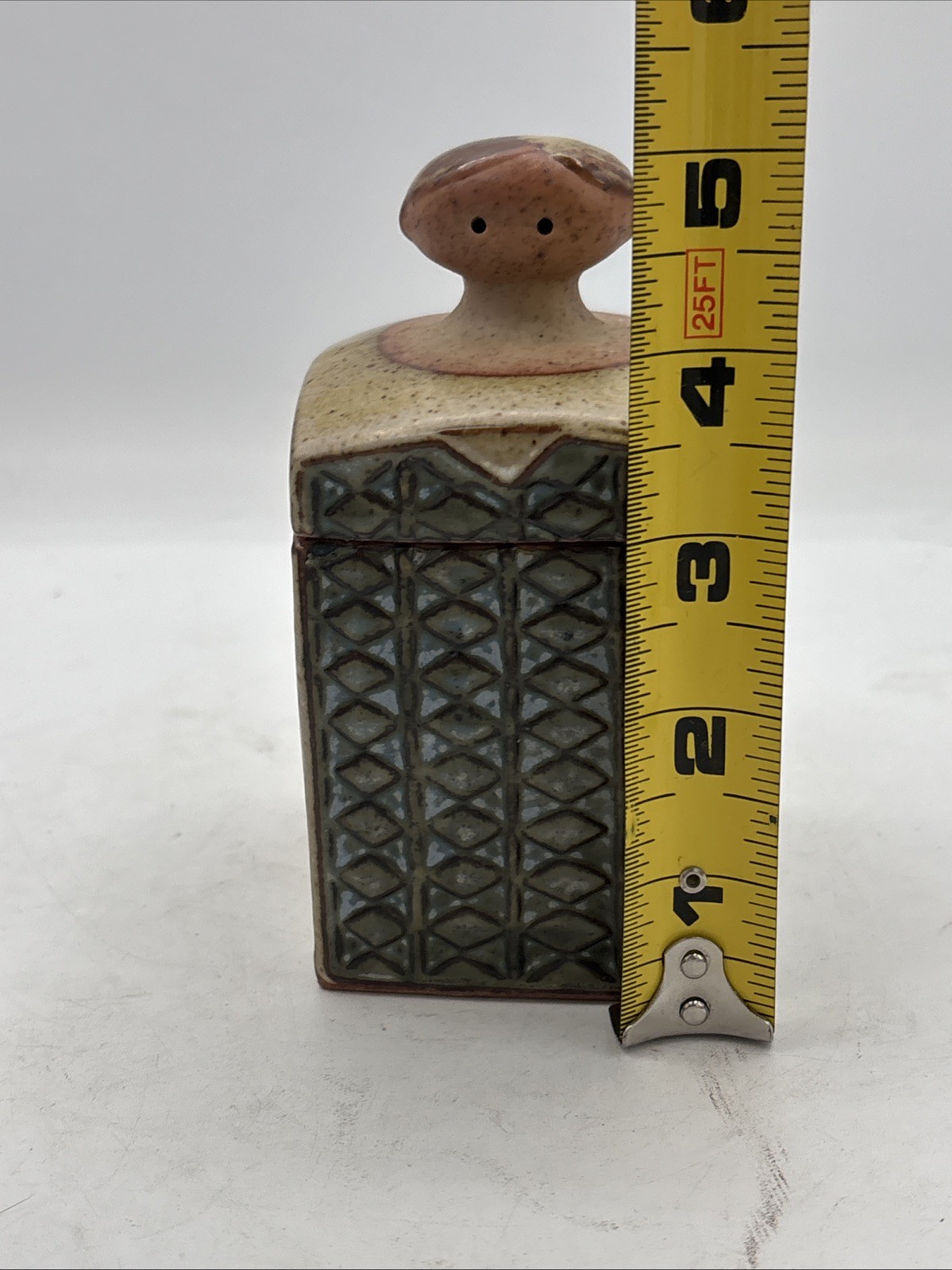 Vintage Ceramic Pottery Sculpture Lidded Jar MCM 1950s