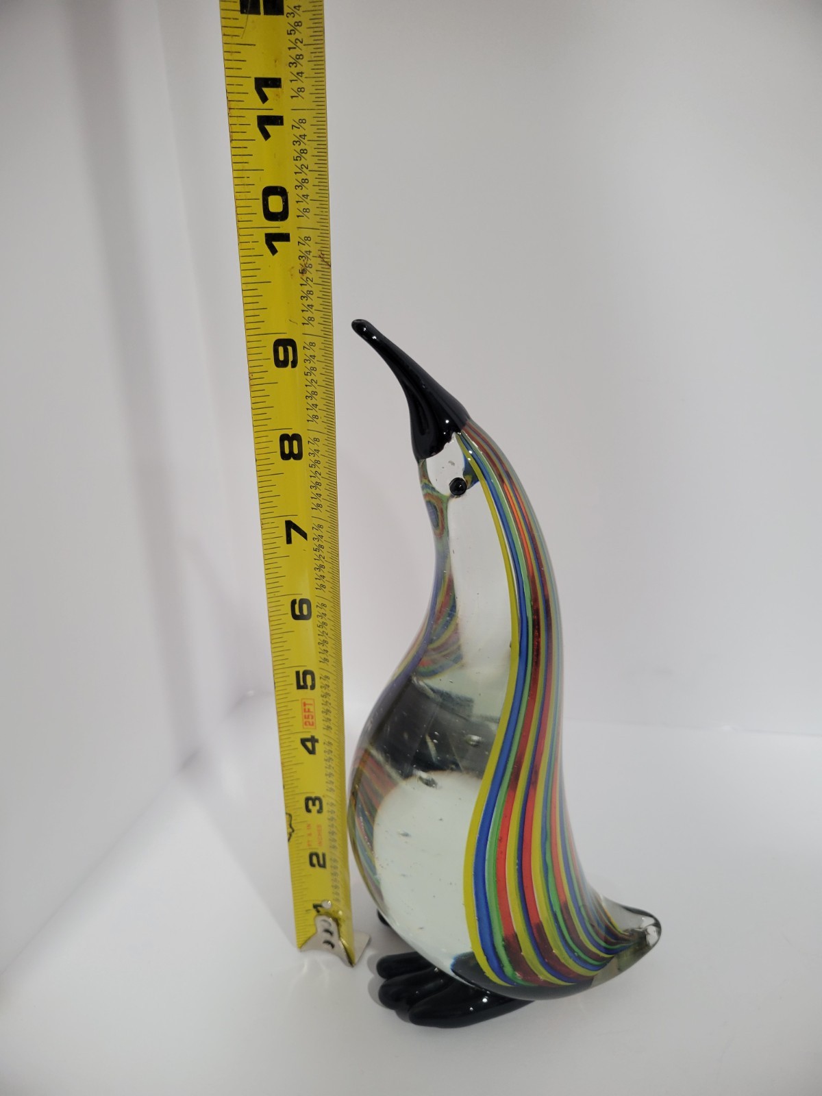 Mid-Century Murano Style Italian Art Glass Penguin Figurine Heavy Lucio Zanetti
